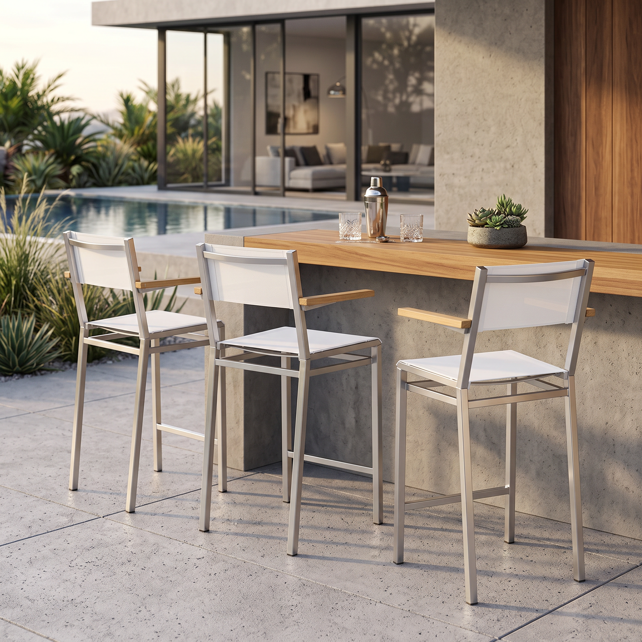 Barlow Tyrie Equinox Carver Counter Stool