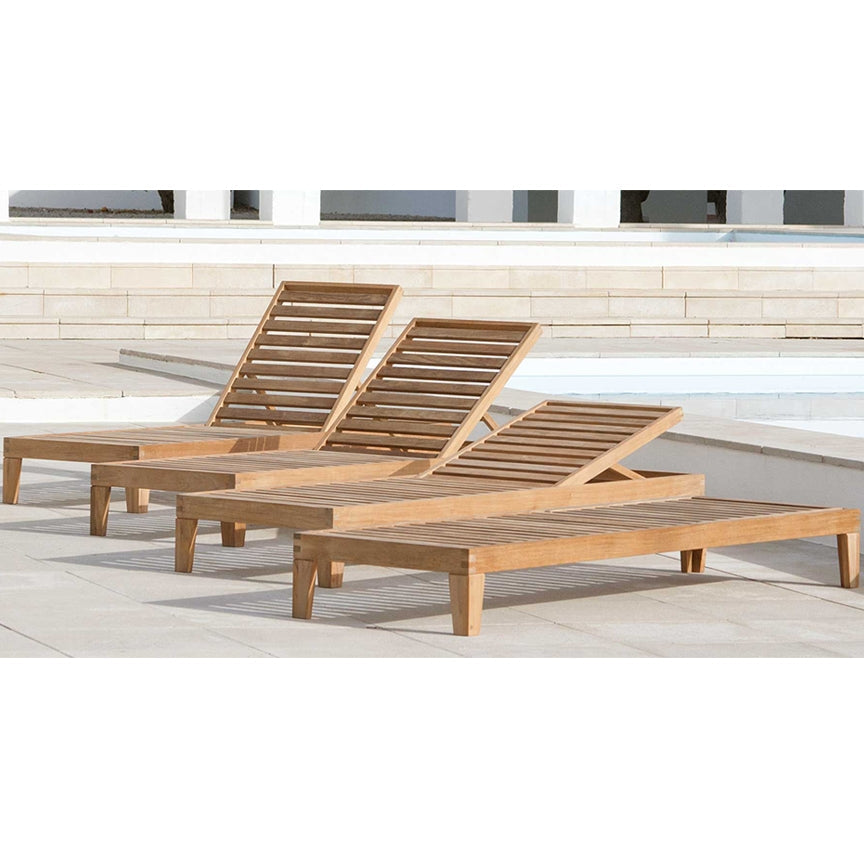 Barlow Tyrie Capri Teak Chaise Lounge