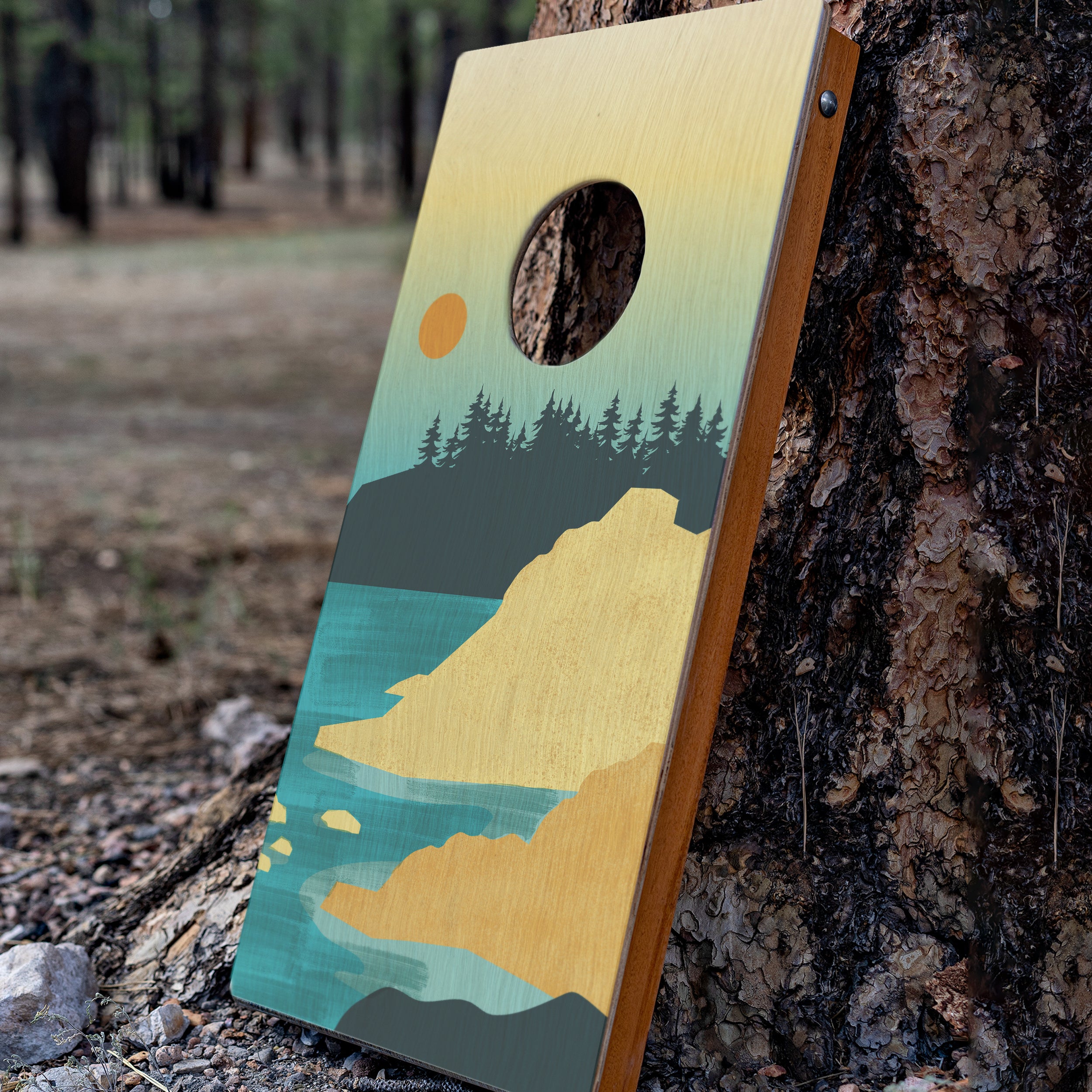 Elakai Grand Acadia 1'x2' Cornhole Board Set