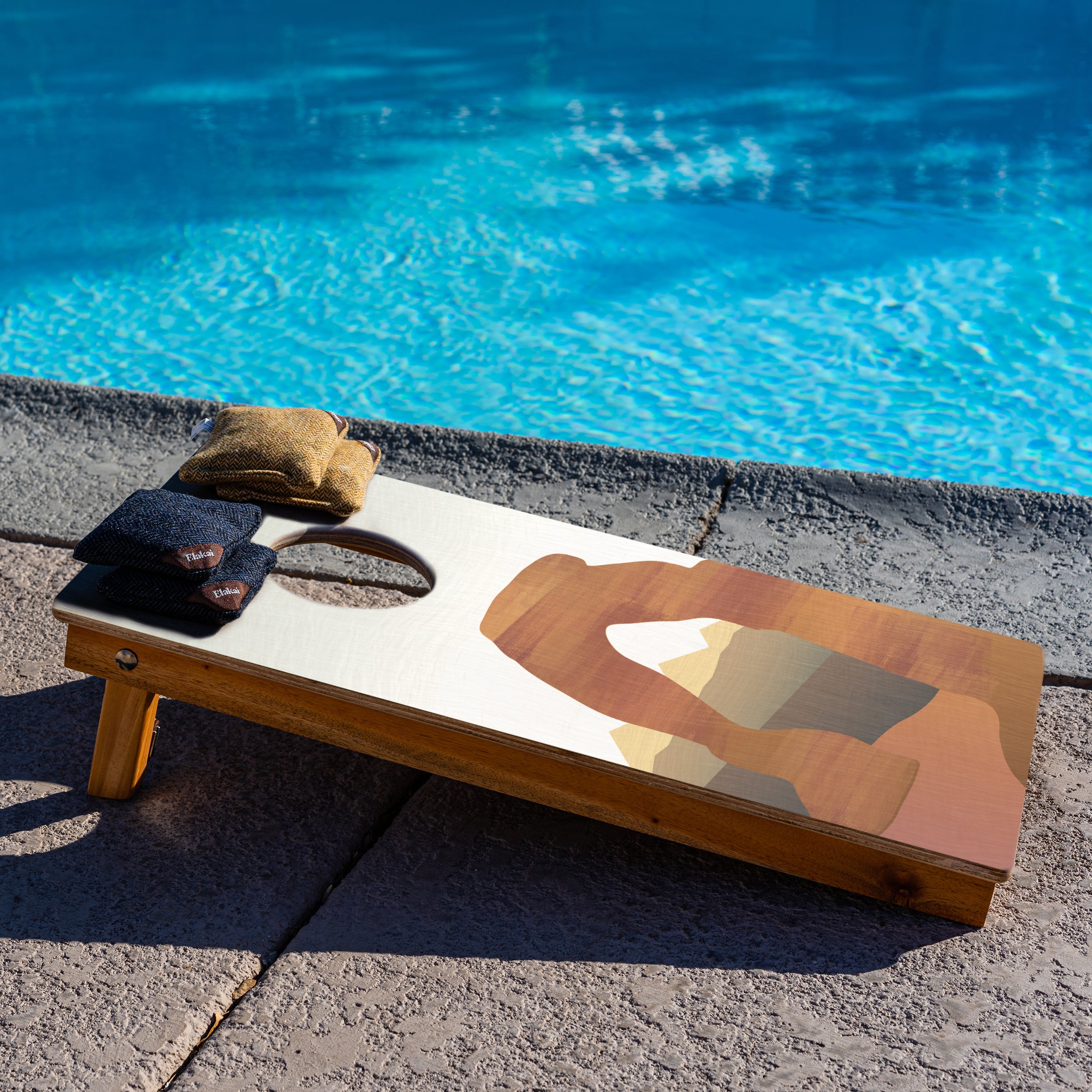 Elakai Arches 1'x2' Compact Travel Cornhole Boards - Set of 2 - Cornhole Bags Sold Separately