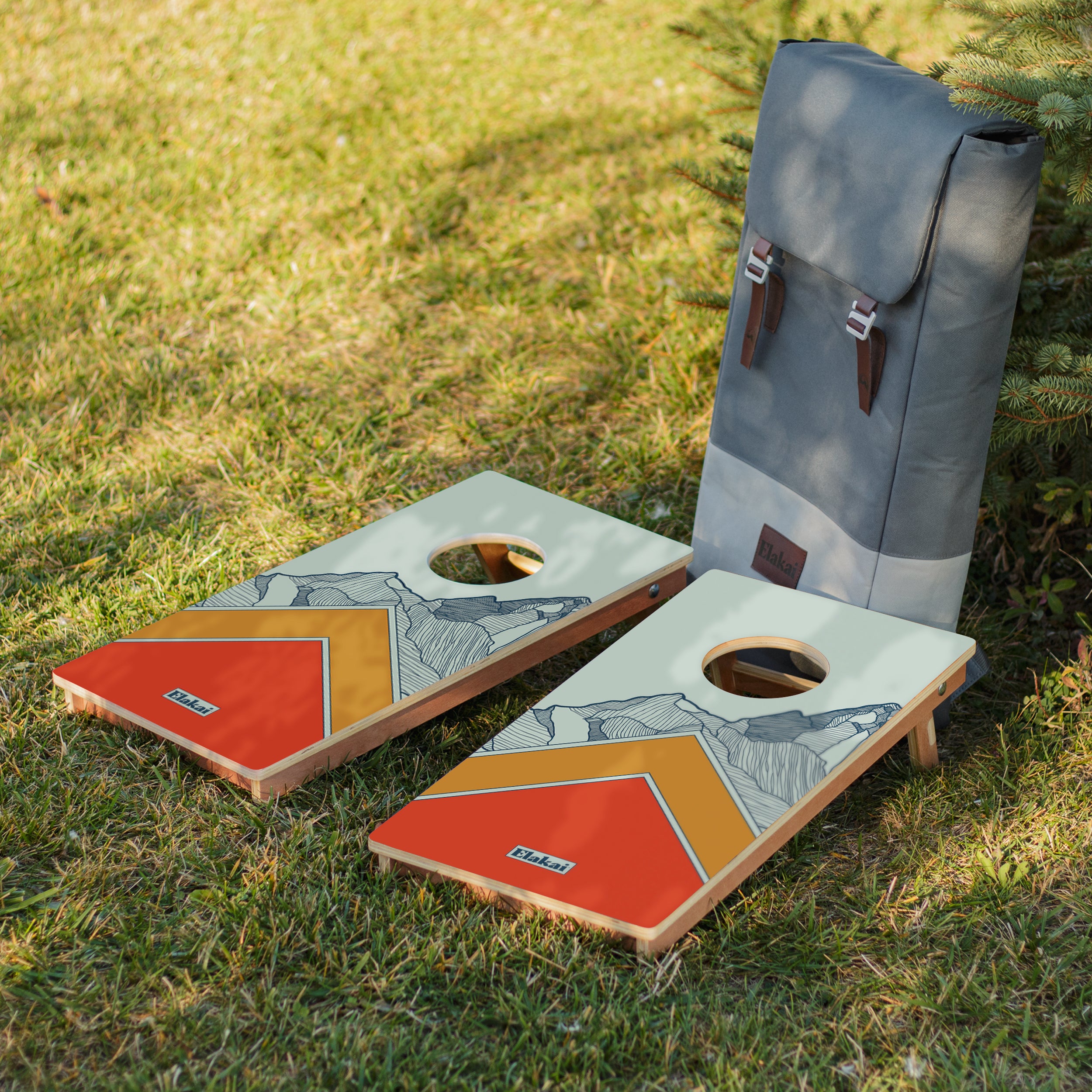 Mount Elakai 1'x2' Cornhole Board Set