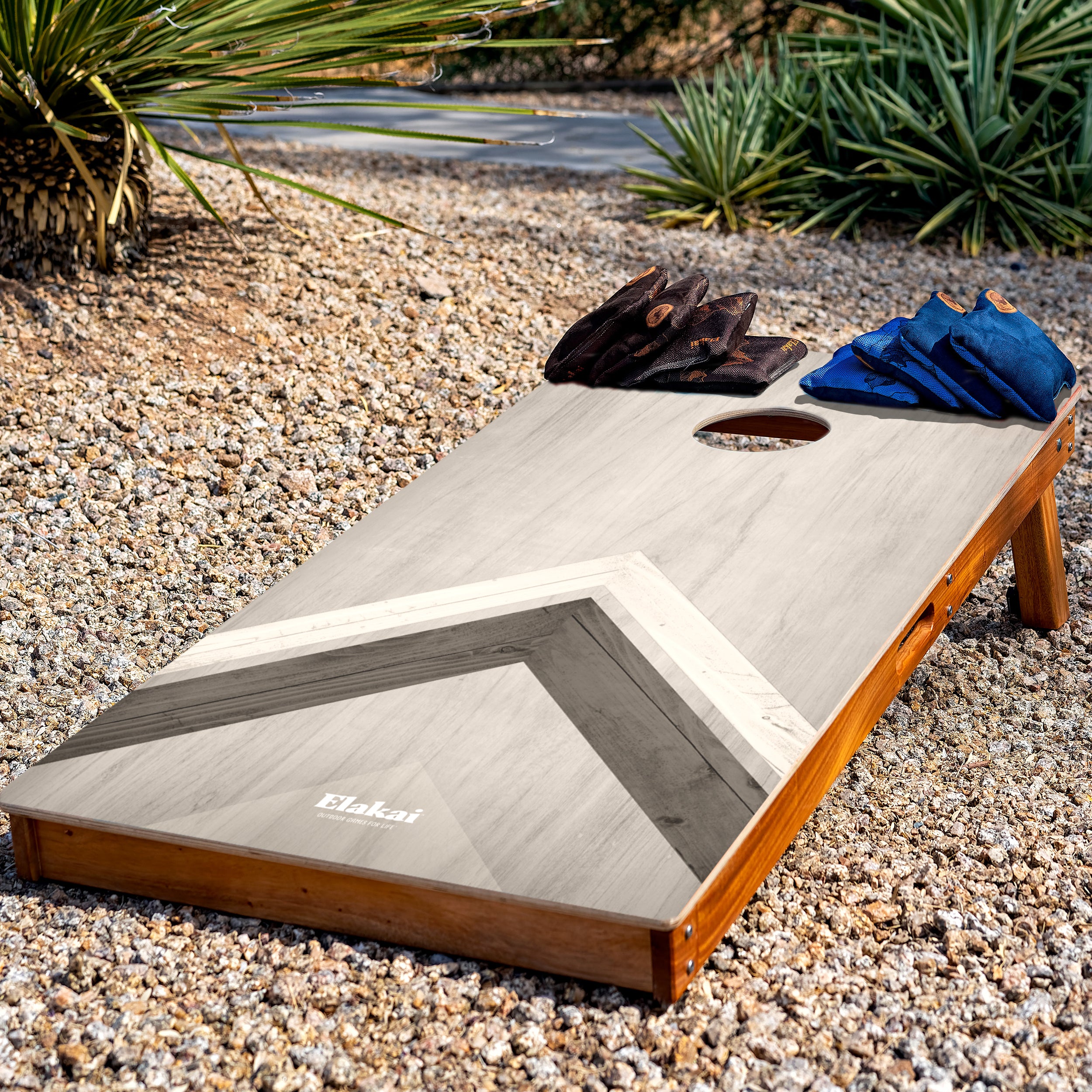 Silver Chevron 2'x4' Cornhole Boards - Set of 2 - Cornhole Bags Sold Separately
