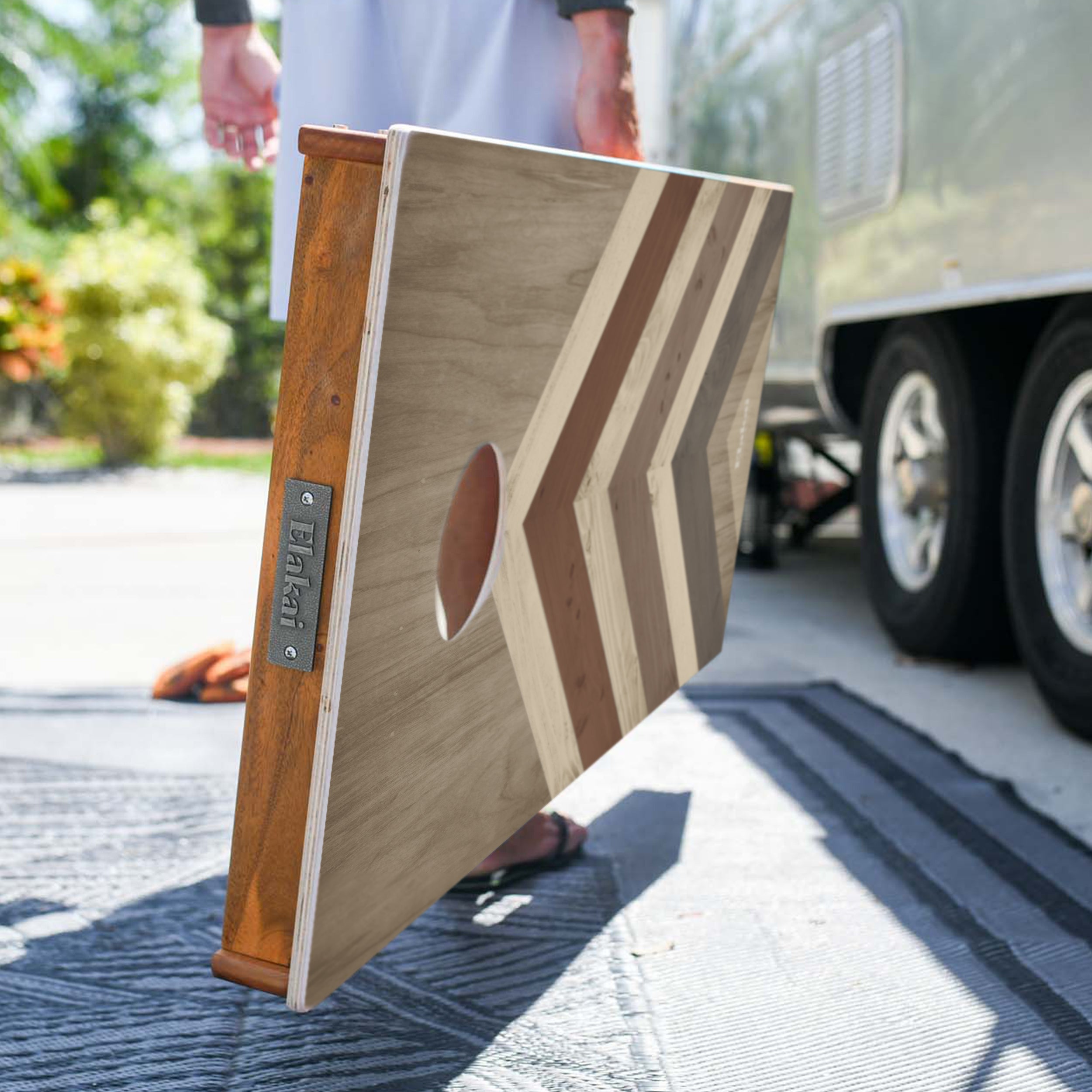 Elakai Terra Chevron 2'x4' Cornhole Boards - Set of 2