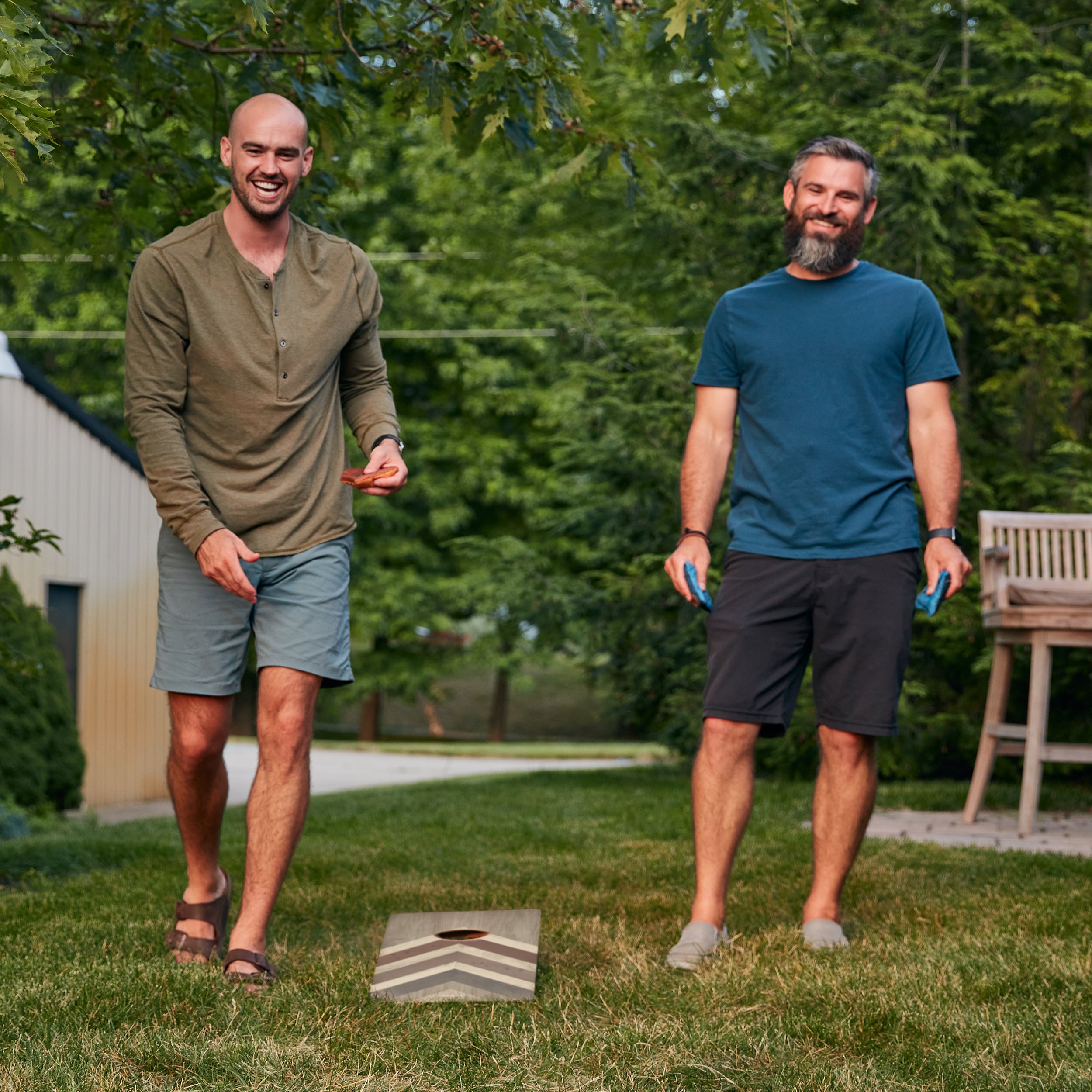 Elakai Terra Chevron 1'x2' Cornhole Board Set - Cornhole Bags Sold Separately