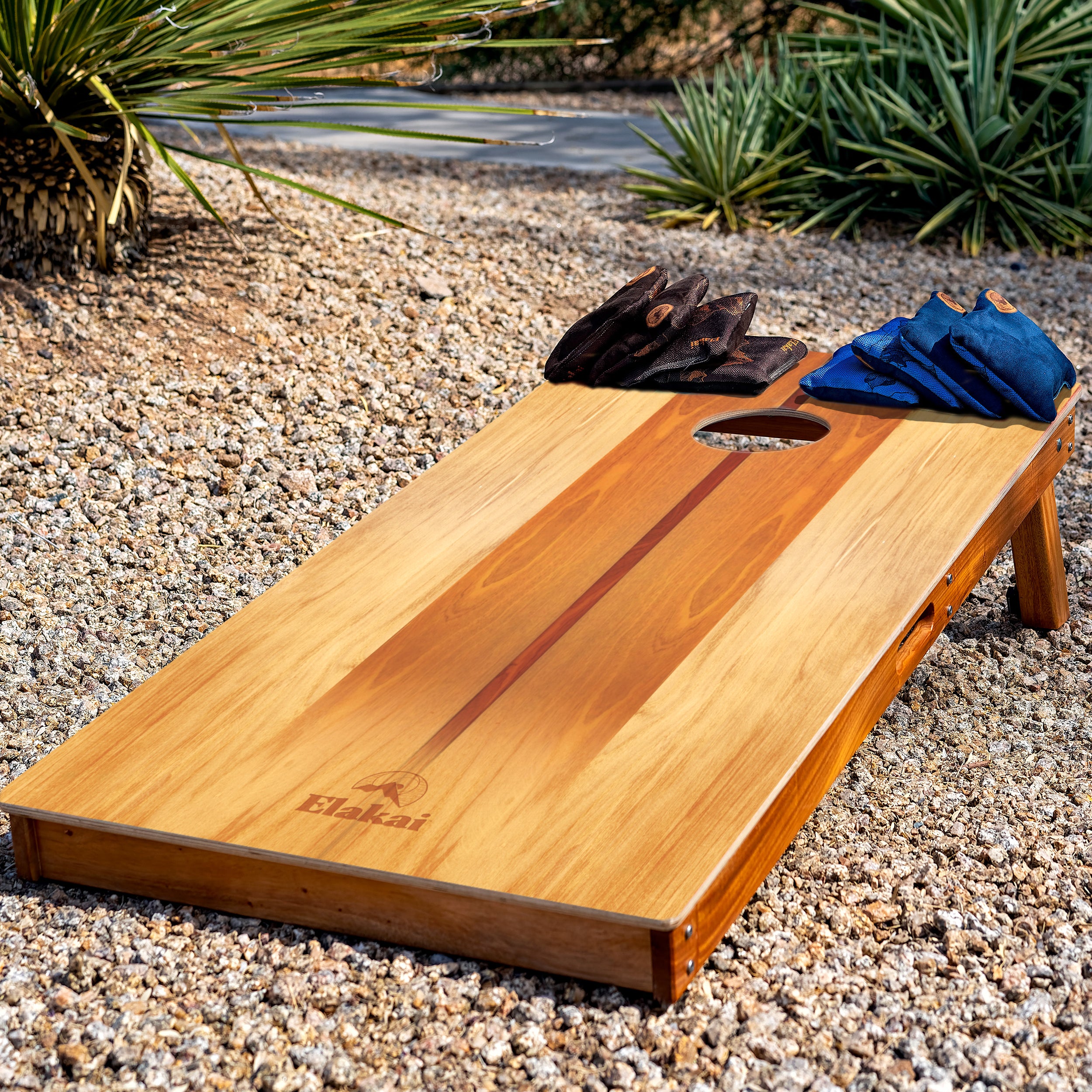 Elakai Woody Cornhole Board Set - Cornhole Bags Sold Separately