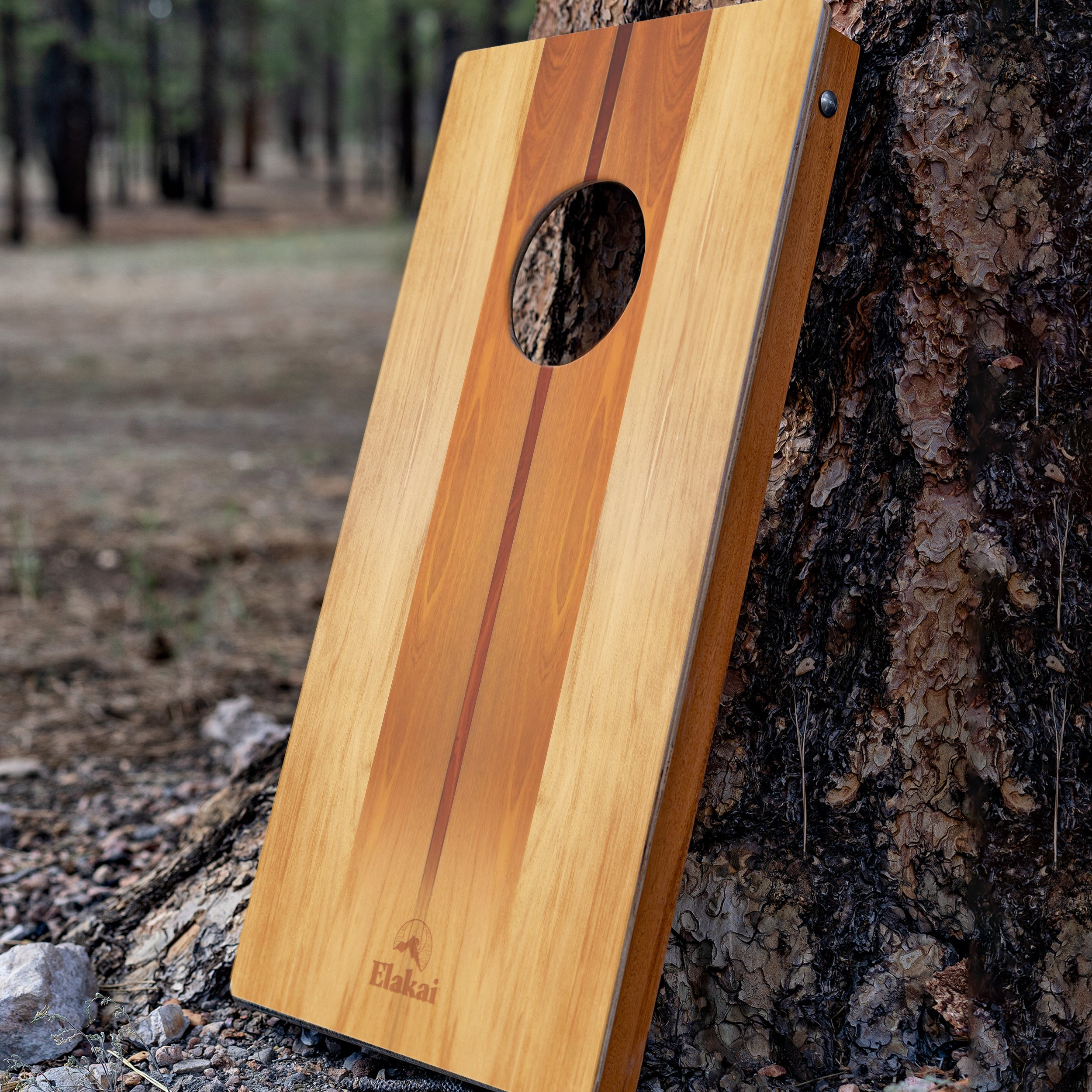 Elakai Woody 1'x2' Cornhole Board Set