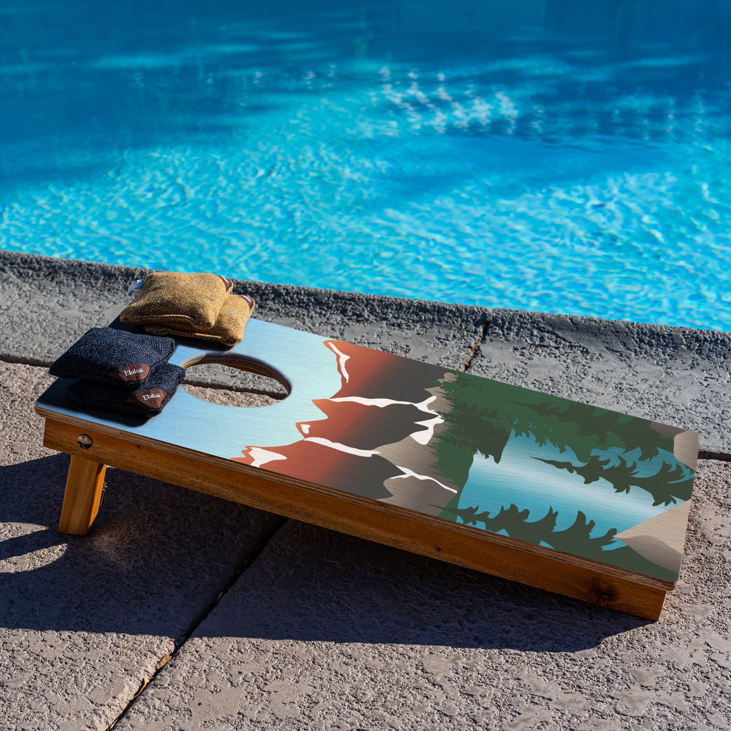 Elakai Rocky Mountain 1'x2' Cornhole Board Set - Cornhole Bags Sold Separately