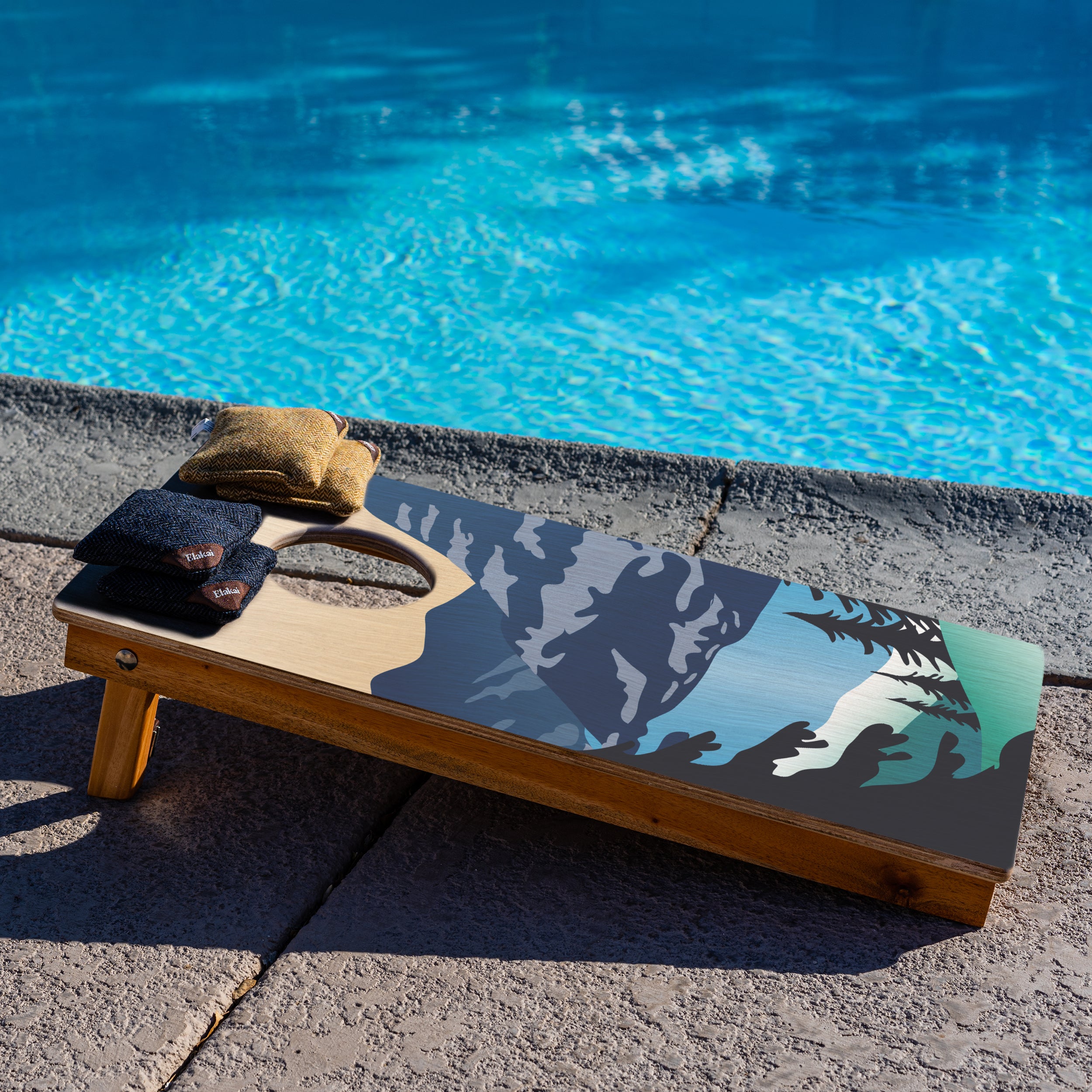 Elakai Glacier 1'x2' Cornhole Board Set - Cornhole Bags Sold Separately