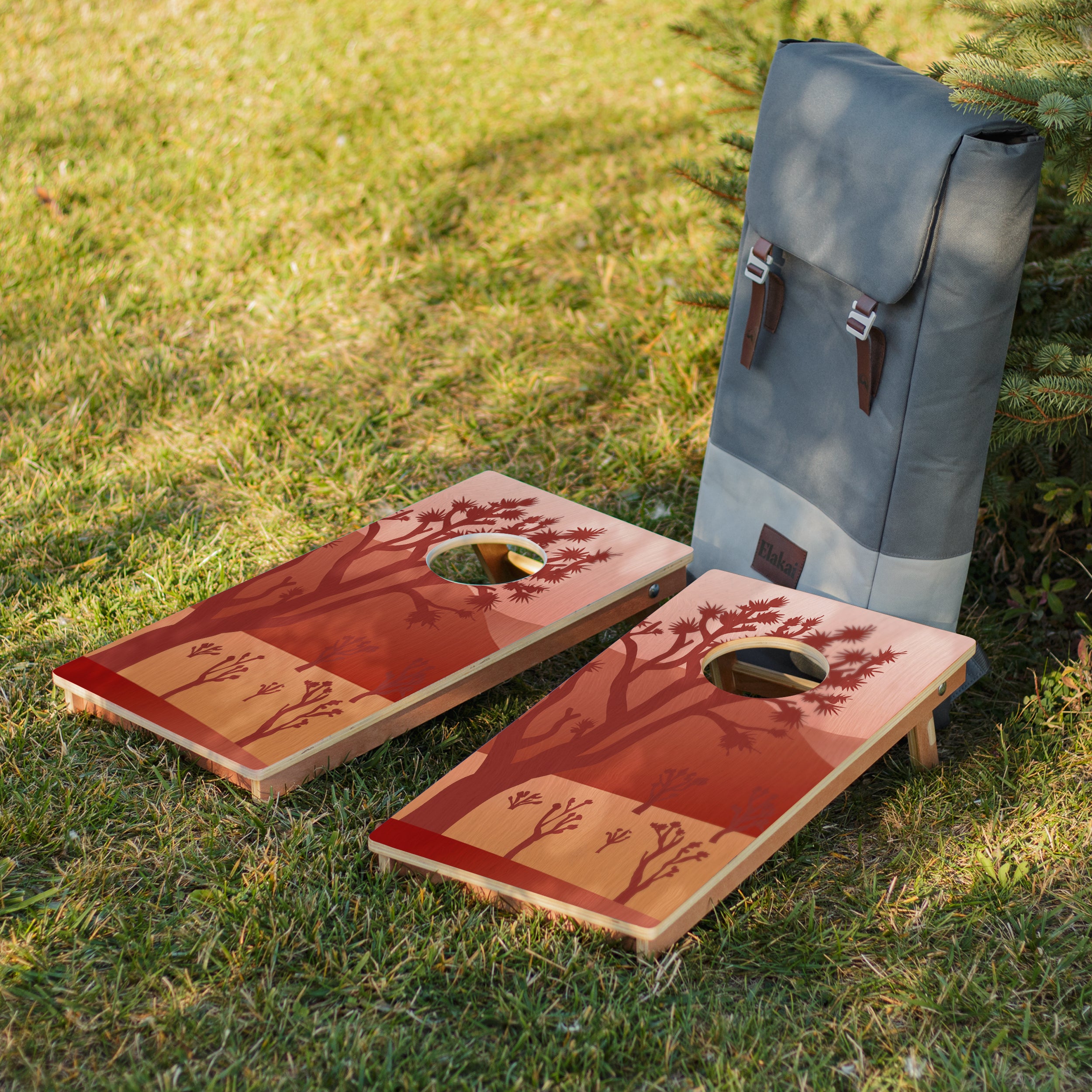 Elakai Joshua Tree 1'x2' Cornhole Board Set