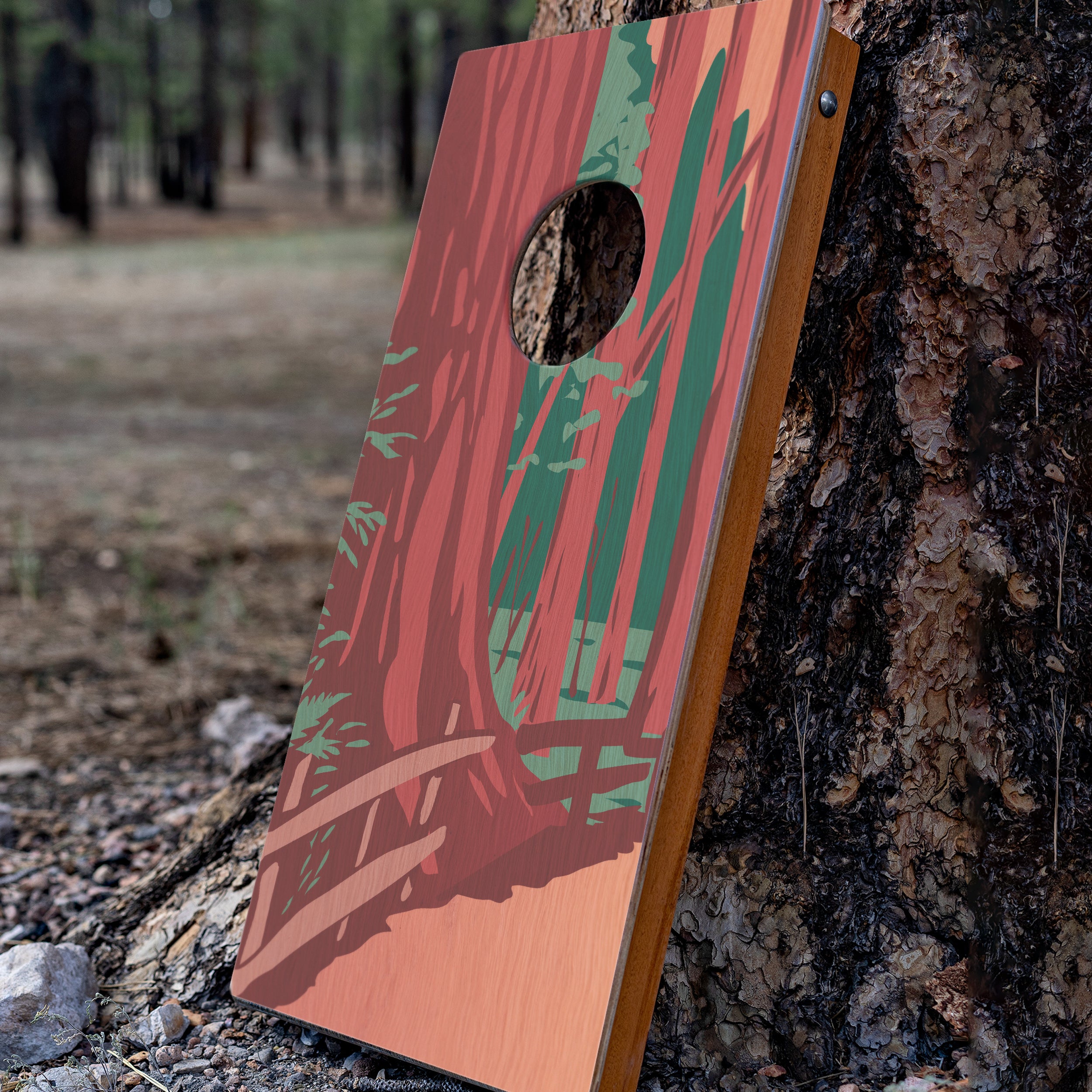 Elakai Redwoods 1'x2' Cornhole Board Set
