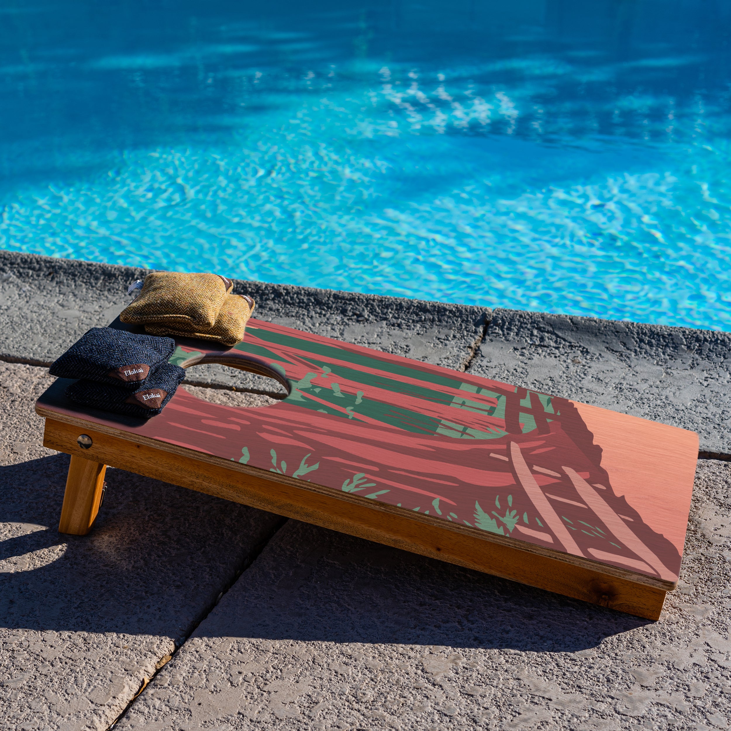 Elakai Redwoods 1'x2' Cornhole Board Set - Cornhole Bags Sold Separately