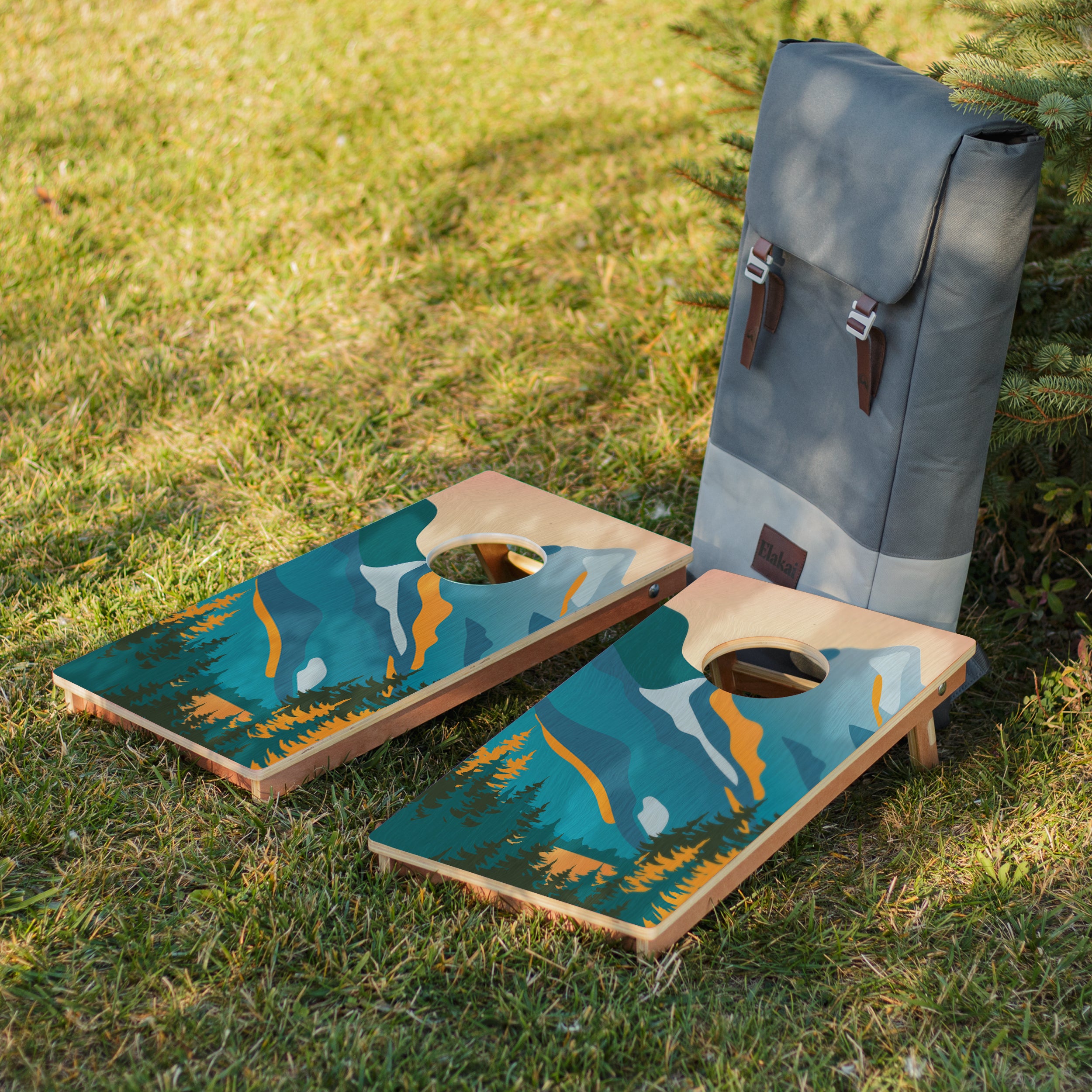Elakai Grand Teton 1'x2' Cornhole Board Set