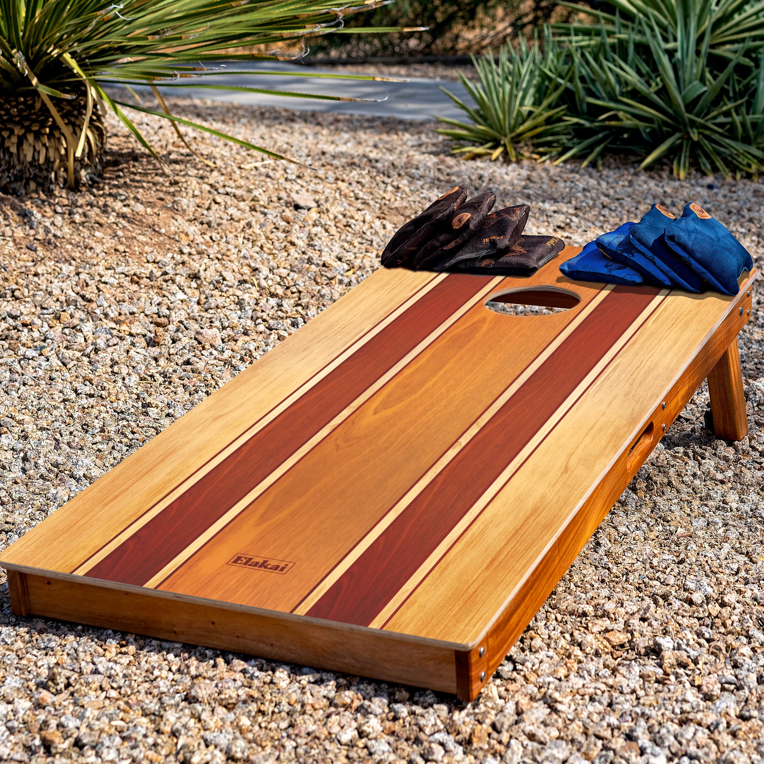 Elakai Classic Woody 2'x4' Cornhole Boards - Set of 2 - Cornhole Bags Sold Separately