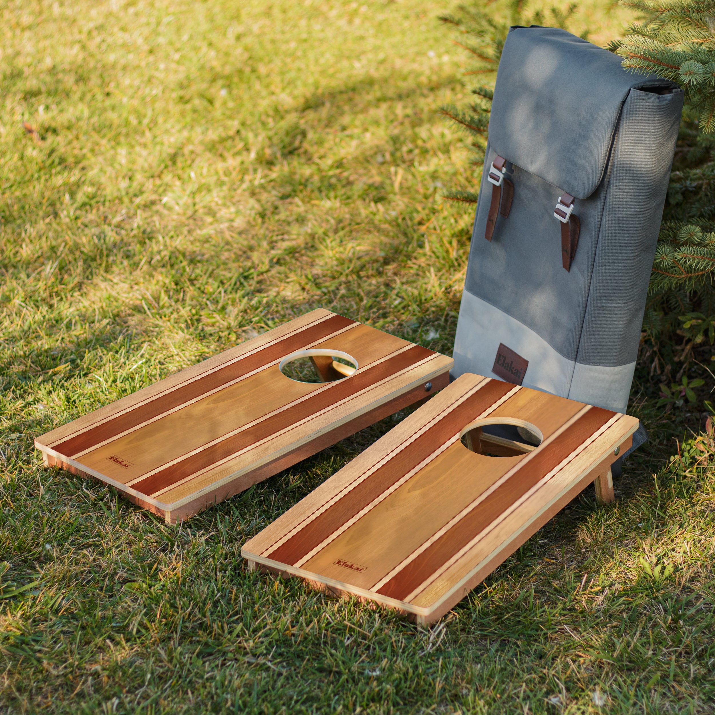 Elakai Woody 1'x2' Compact Travel Cornhole Boards - Set of 2