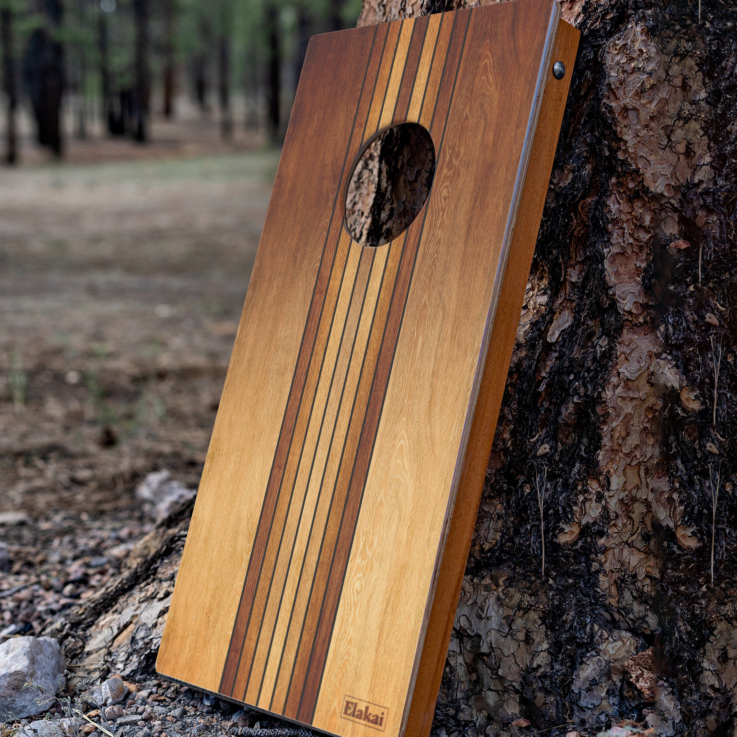 Elakai Retro Woody 1'x2' Cornhole Board Set