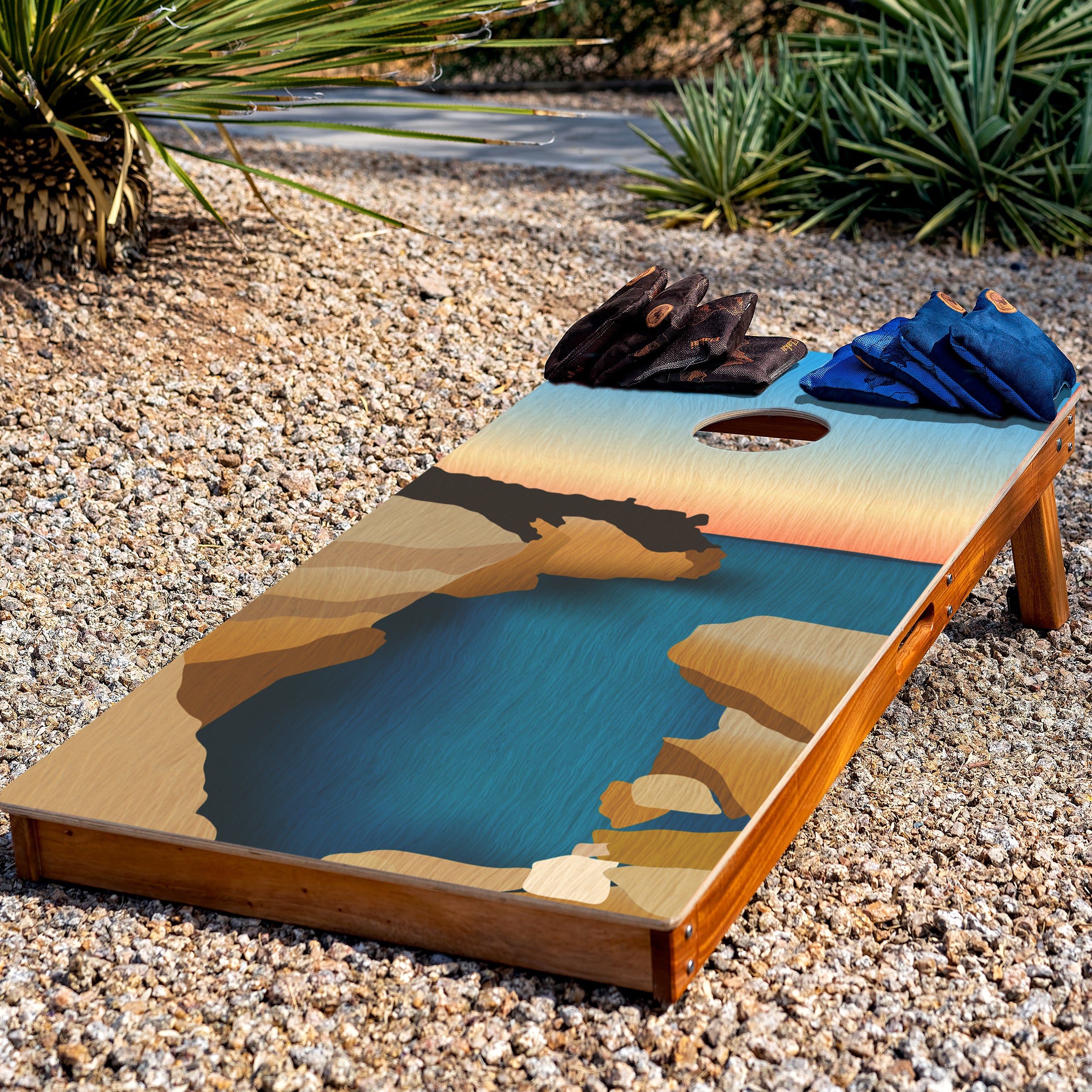 Elakai Pictured Rocks 2'x4' Cornhole Boards - Set of 2 - Cornhole Bags Sold Separately