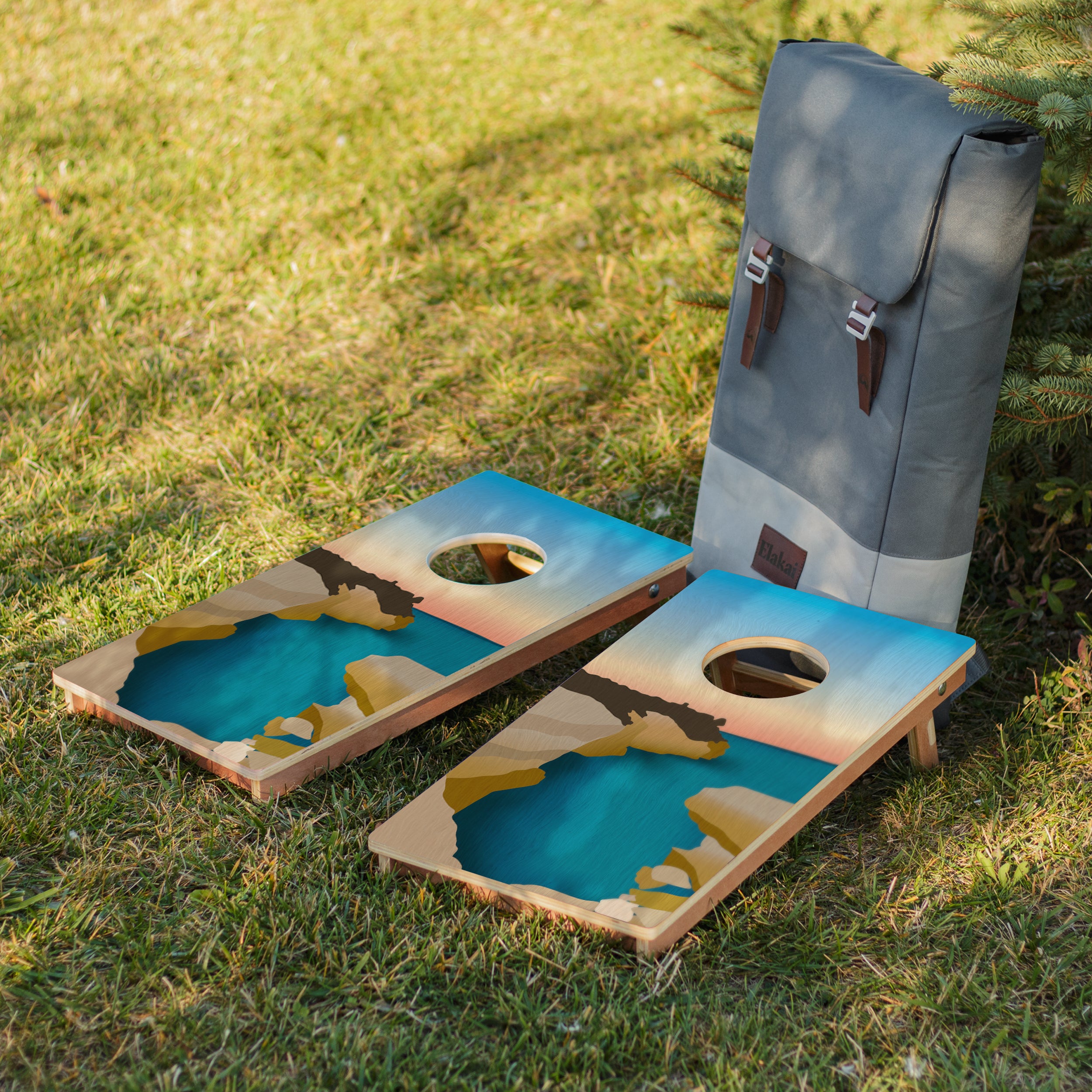 Elakai Cape Cod 1'x2' Cornhole Board Set