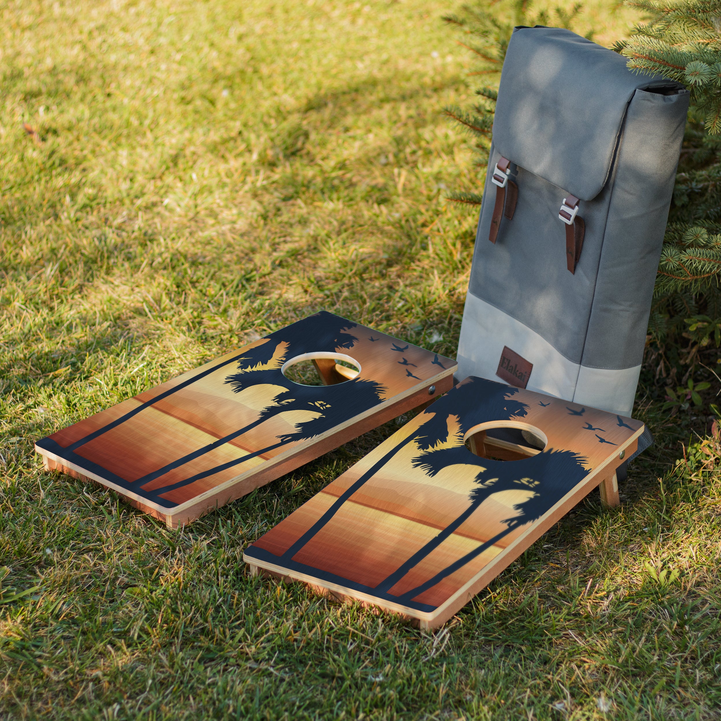 Elakai Virgin Islands 1'x2' Cornhole Board Set