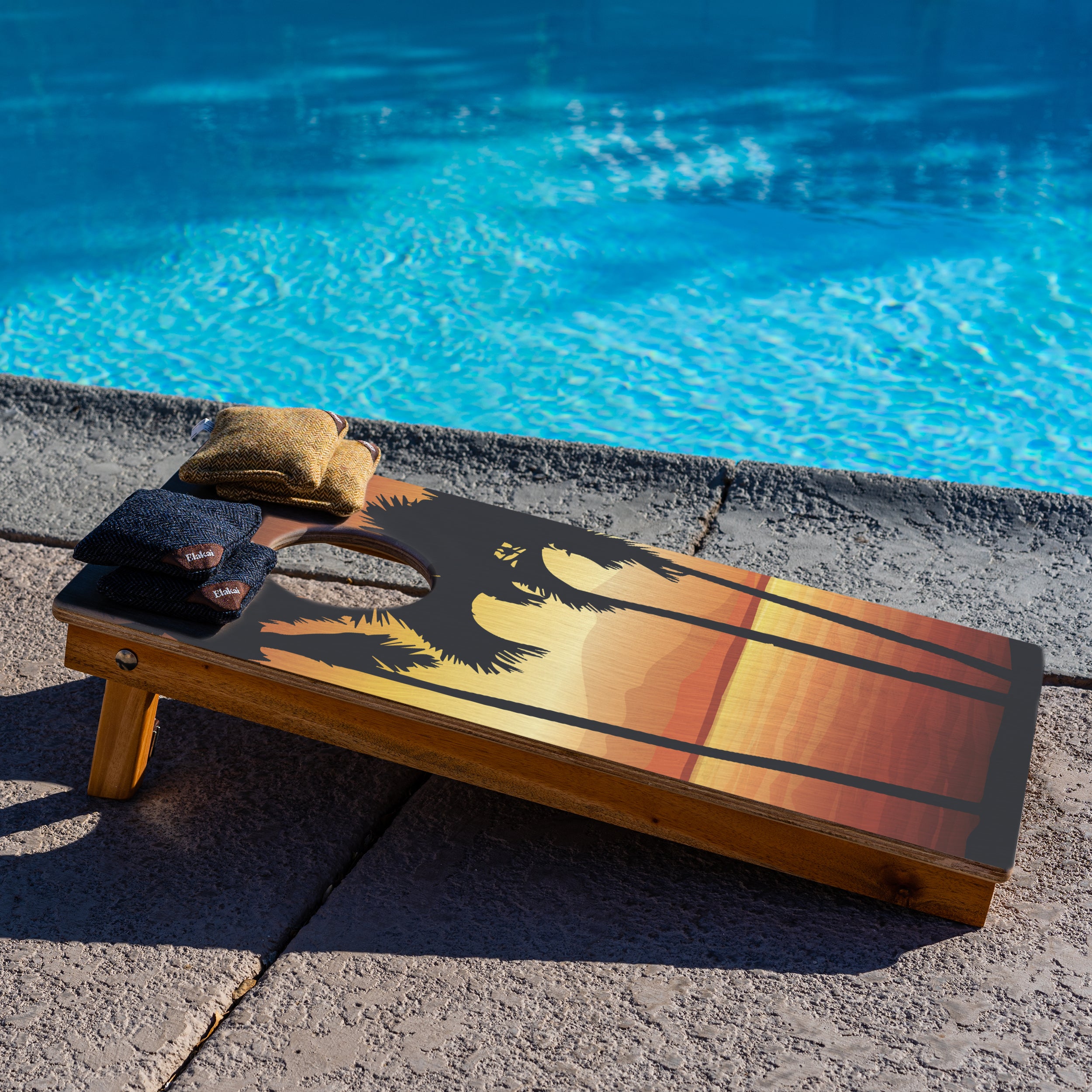 Elakai Virgin Islands 1'x2' Cornhole Board Set - Cornhole Bags Sold Separately