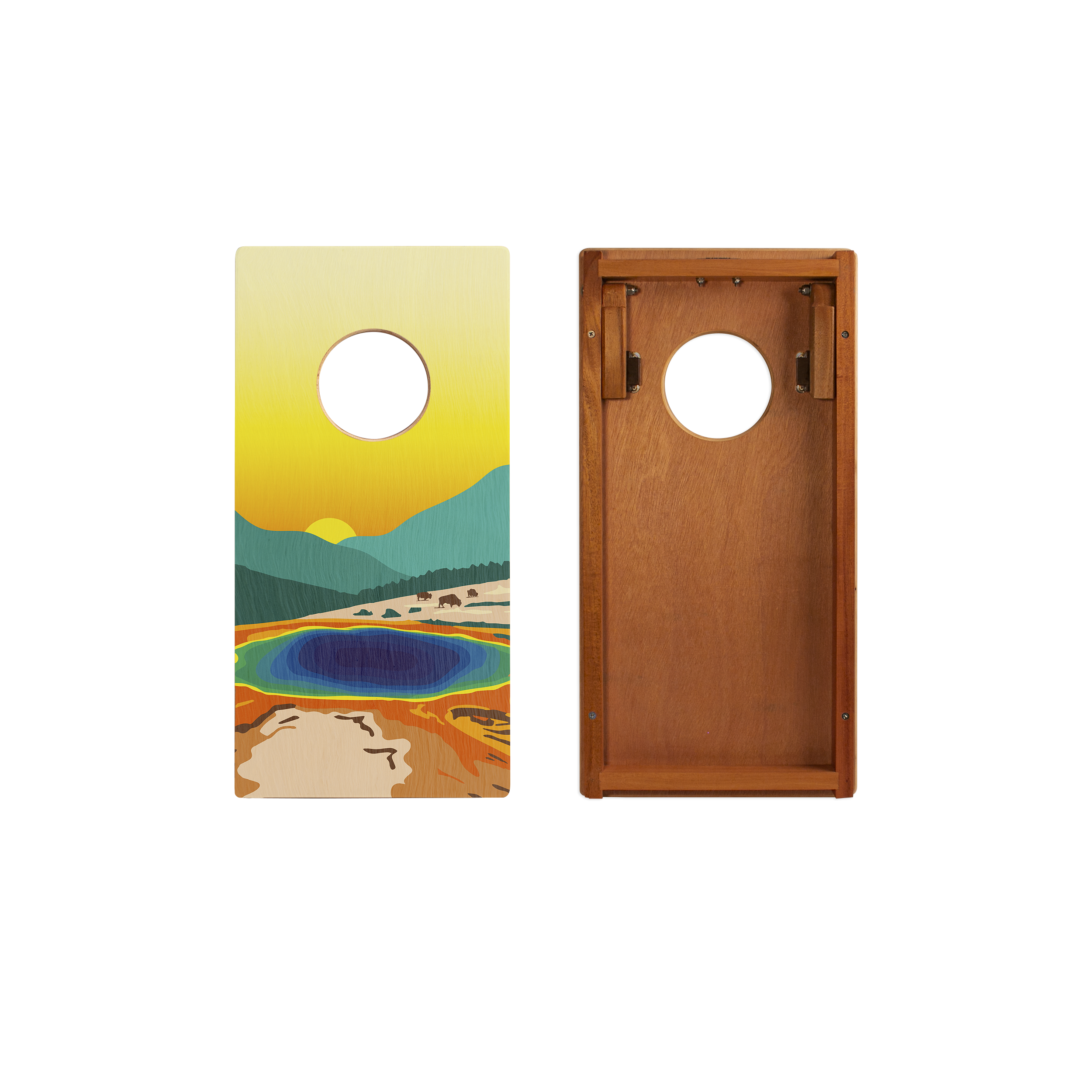 Elakai Yellowstone National Park 1'x2' Compact Travel Cornhole Boards - Set of 2