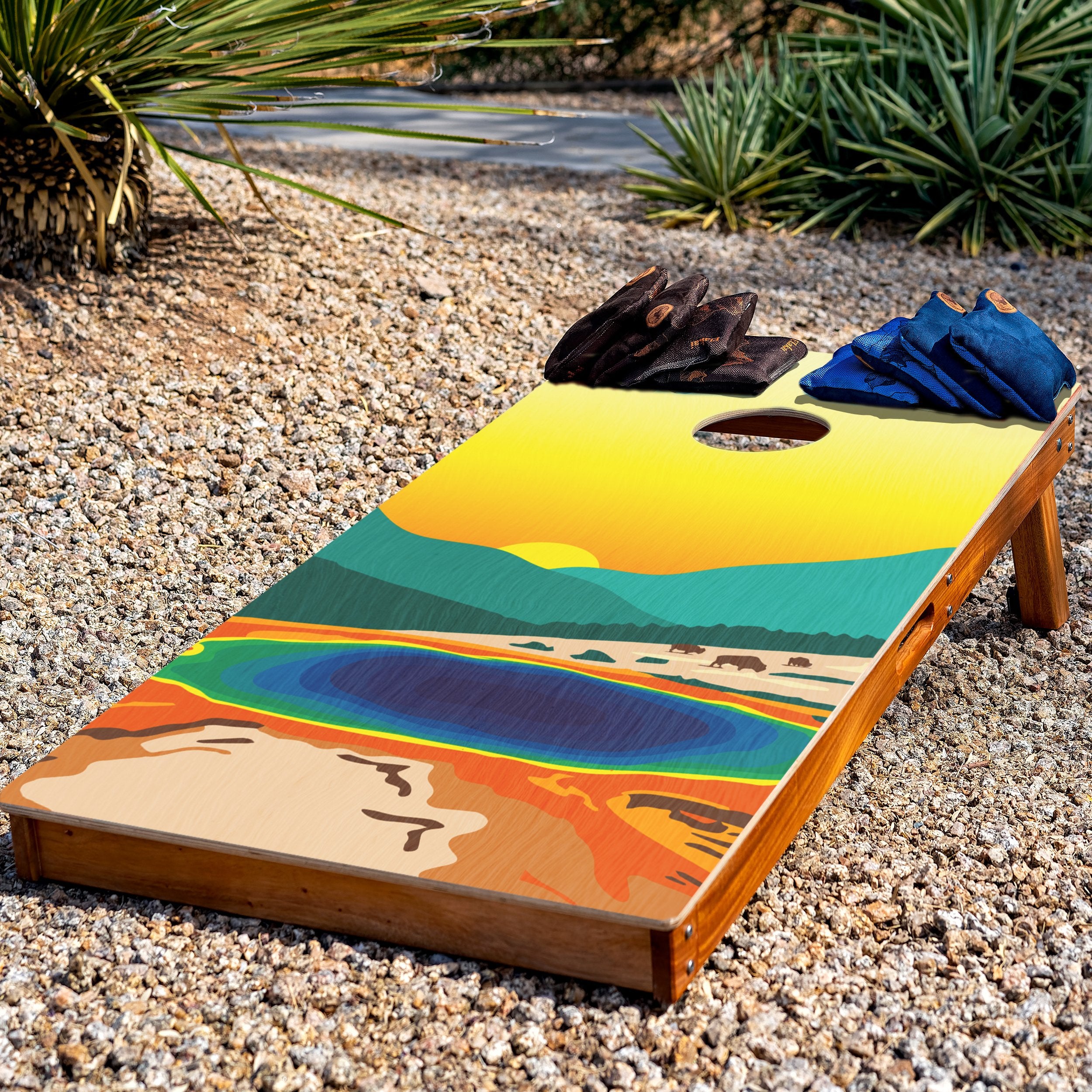 Elakai Yellowstone National Park 2'x4' Cornhole Boards - Set of 2
