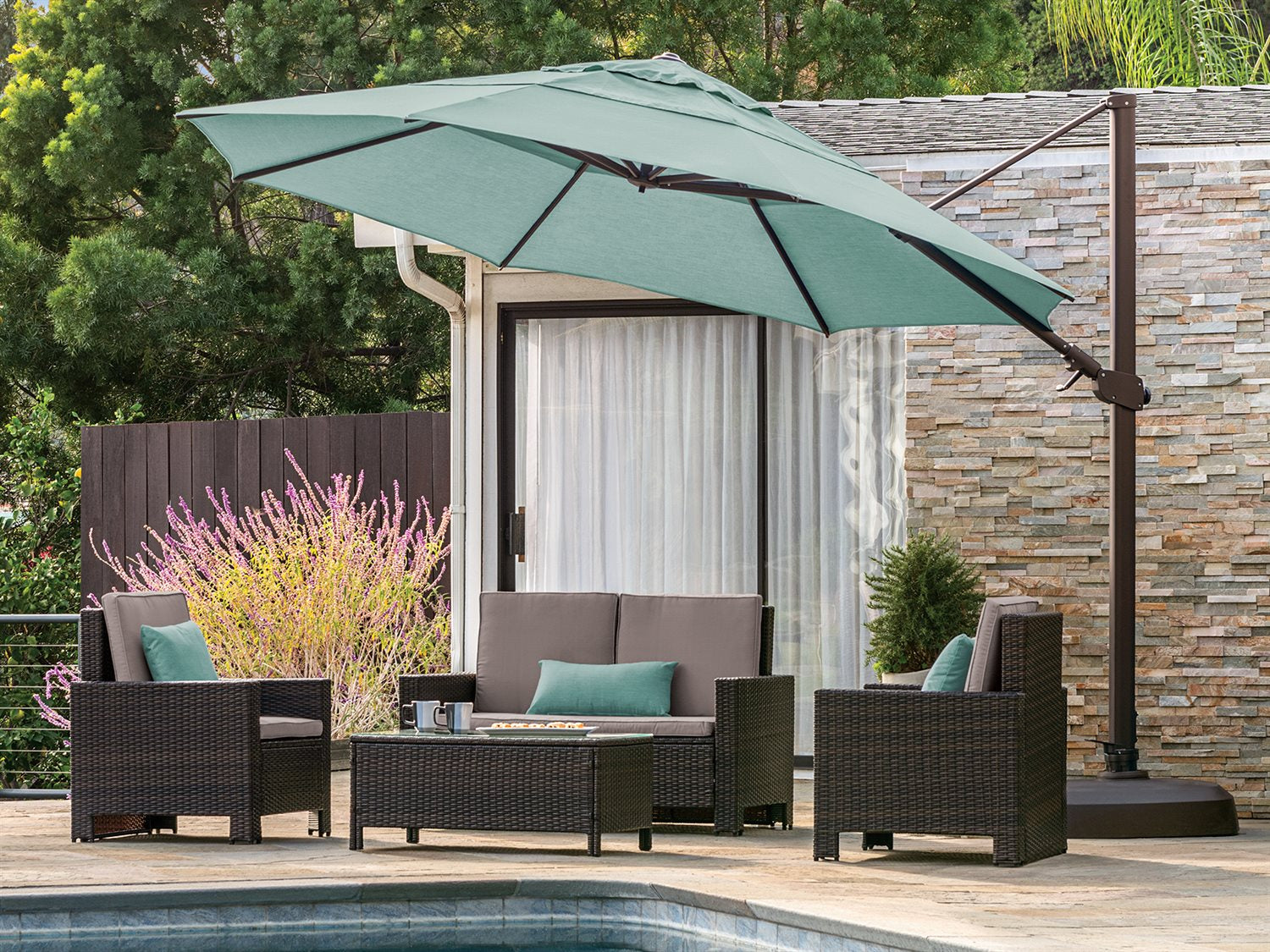Treasure Garden 11.5' Octagon Cantilever Patio Umbrella