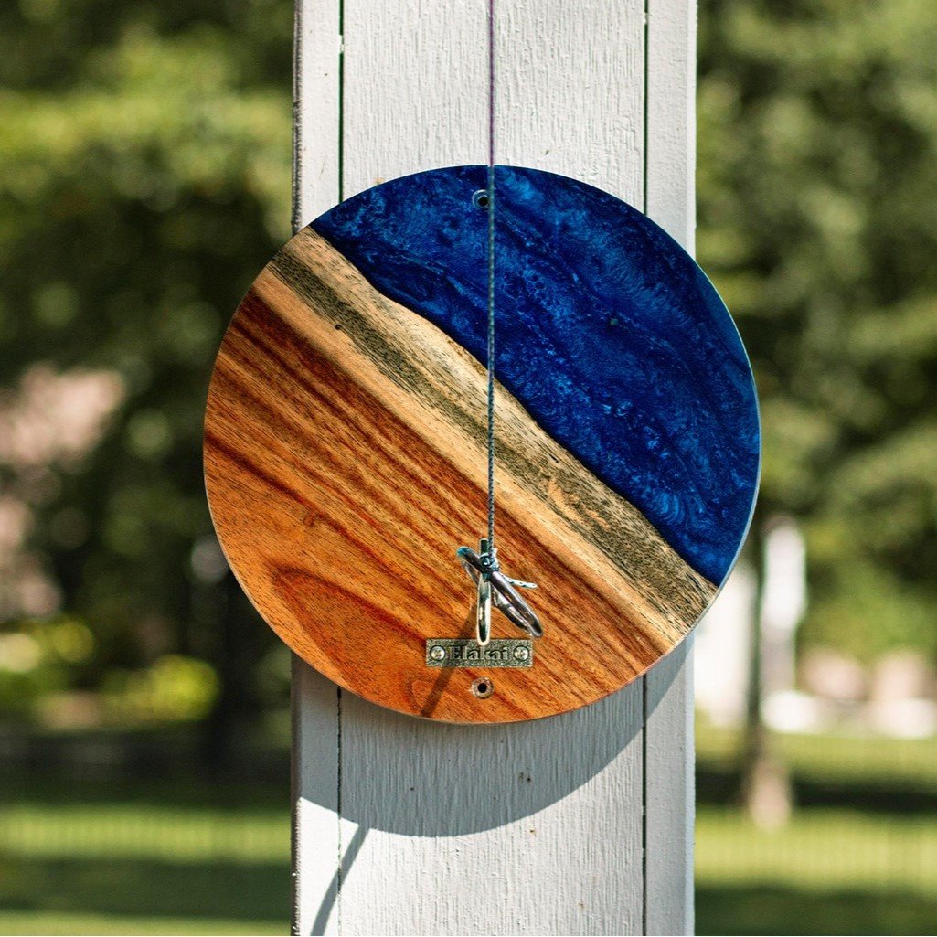 Elakai Wayfarer ART Live Edge Hook and Rings (sapphire) mounted