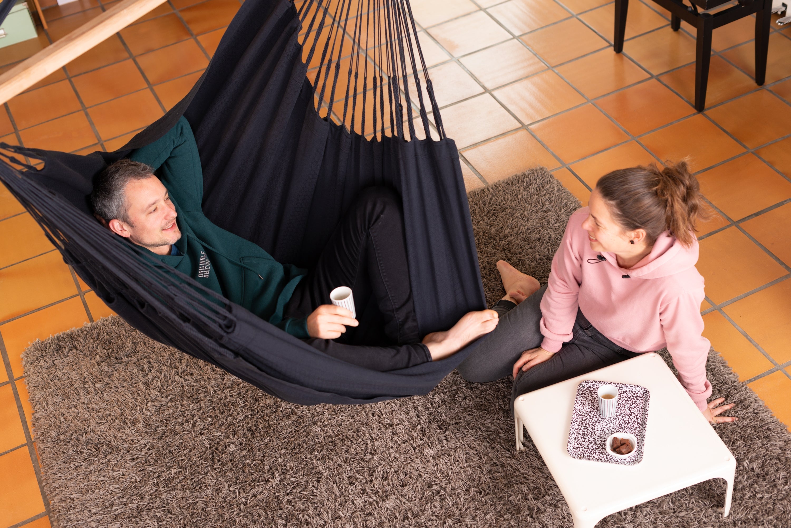 La Siesta Habana King-Size Hanging Chair - Onyx
