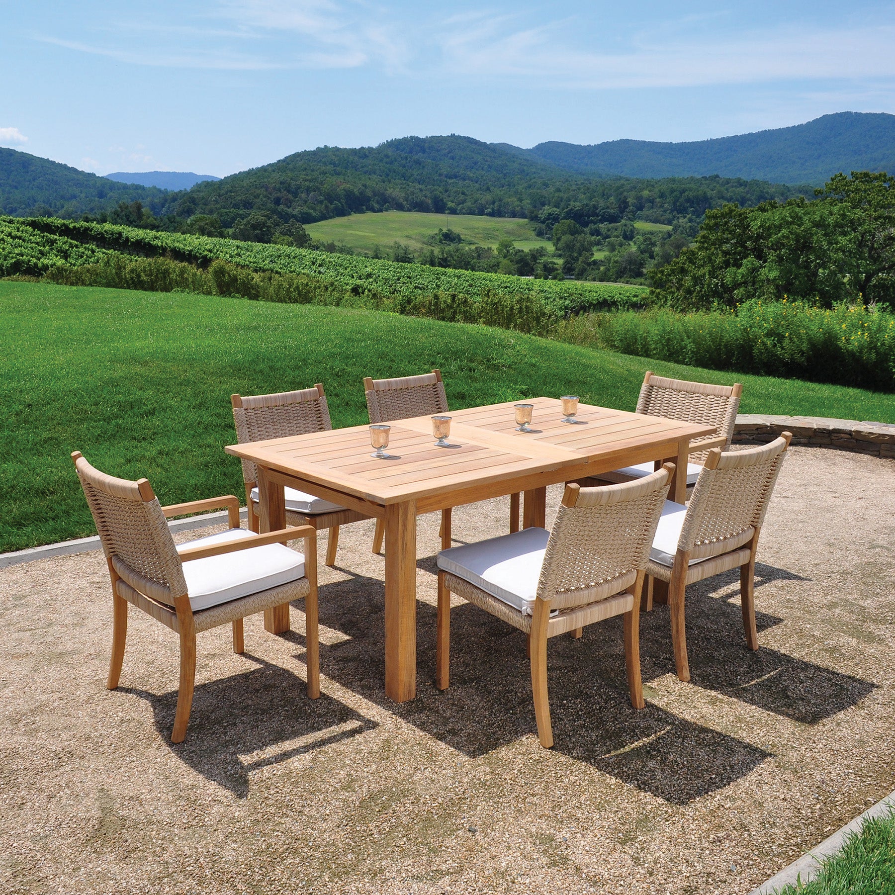 Kingsley Bate Hudson Dining Arm Chair in Natural Cord