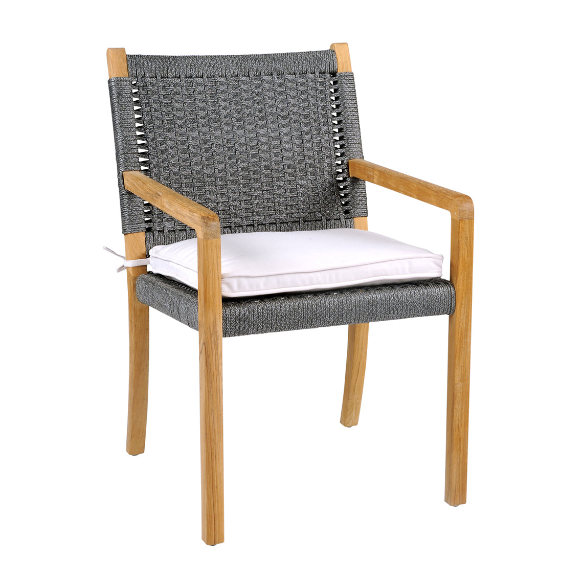 Kingsley Bate Hudson Dining Arm Chair in Charcoal Cord