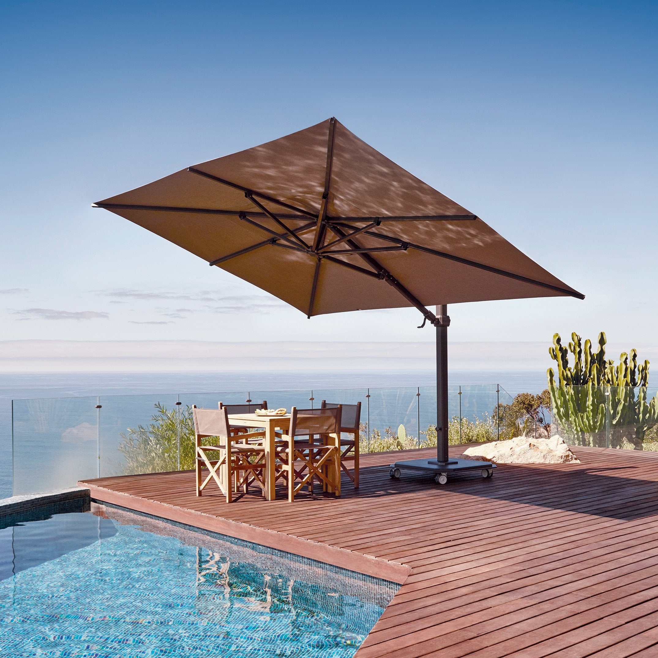 Jardinico JCP.401 Rectangular 10' x 14' Sidepost Umbrella