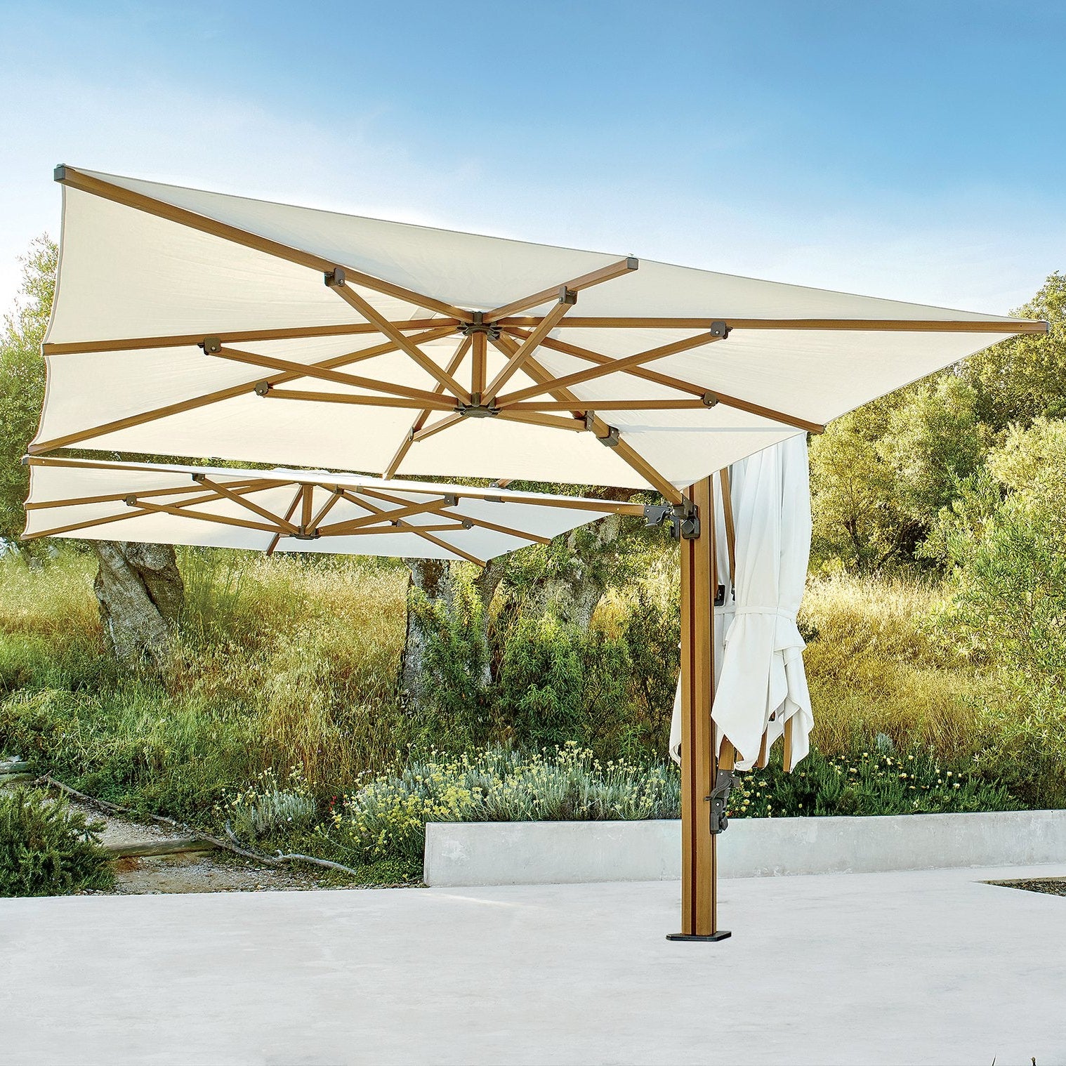 Jardinico JCP.501 Square 10' Quad Sidepost Umbrella  (4 Umbrellas)