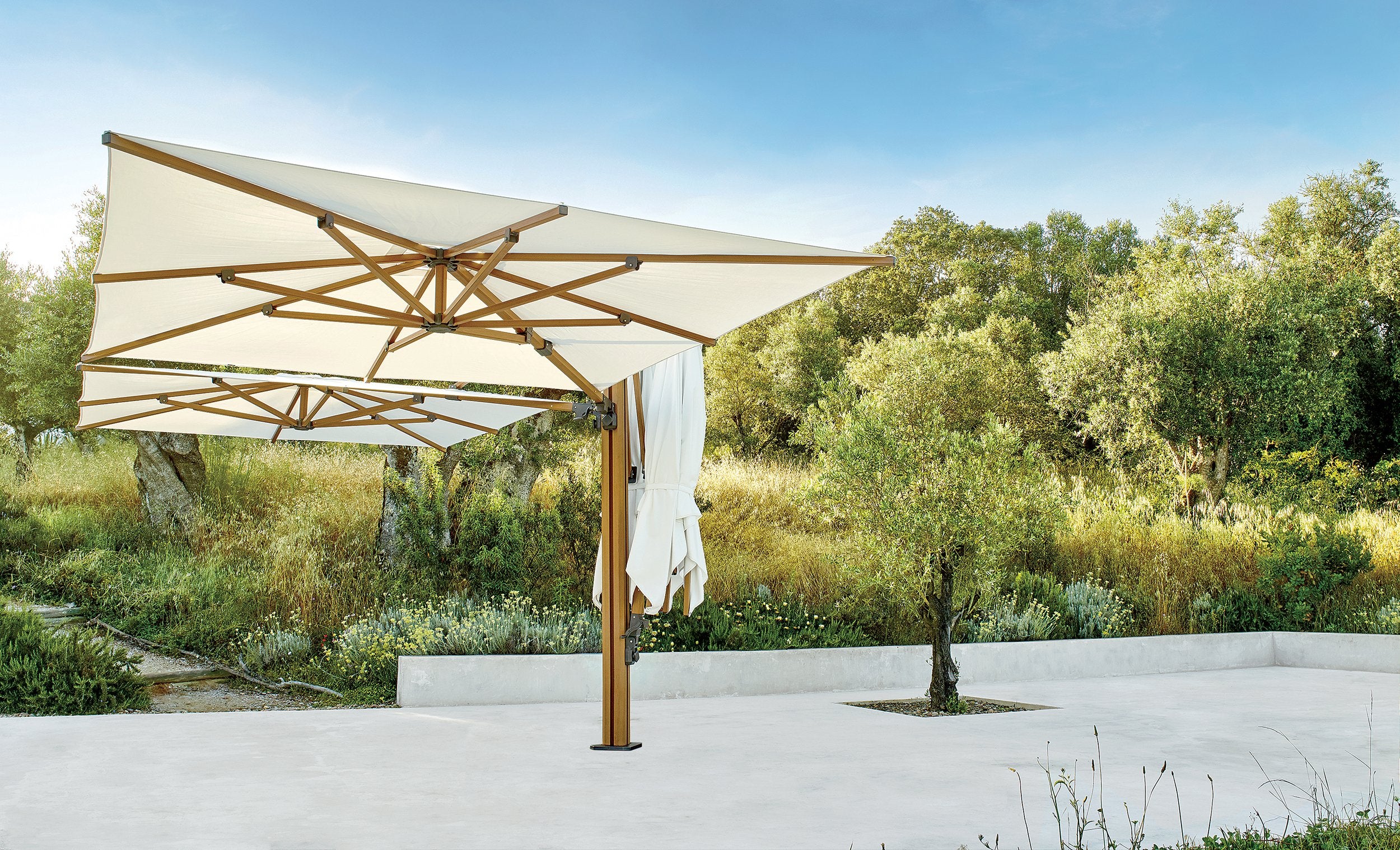 Jardinico JCP.501 Square 10' Quad Sidepost Umbrella  (4 Umbrellas)