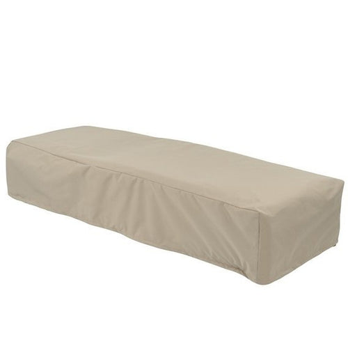 Beige chaise lounge cover from another angle