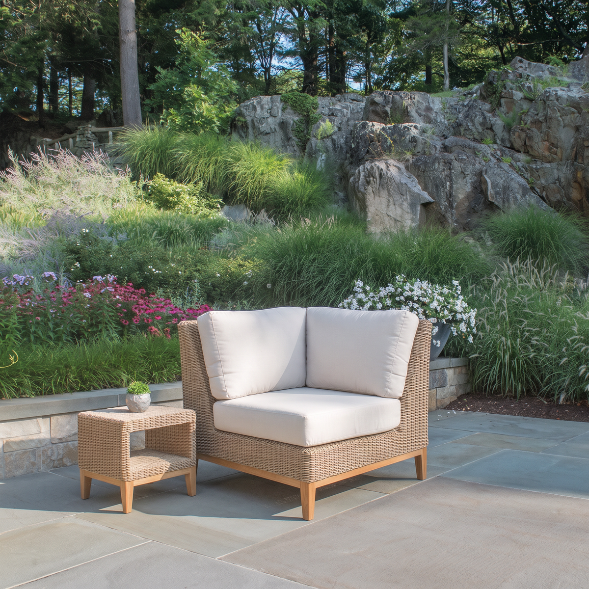 Kingsley Bate Frances wicker sectional corner chair