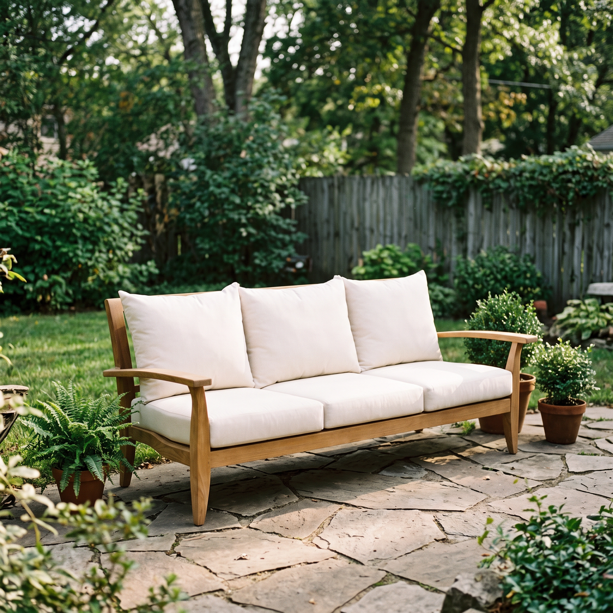 Kingsley Bate Ipanema teak deep seating sofa