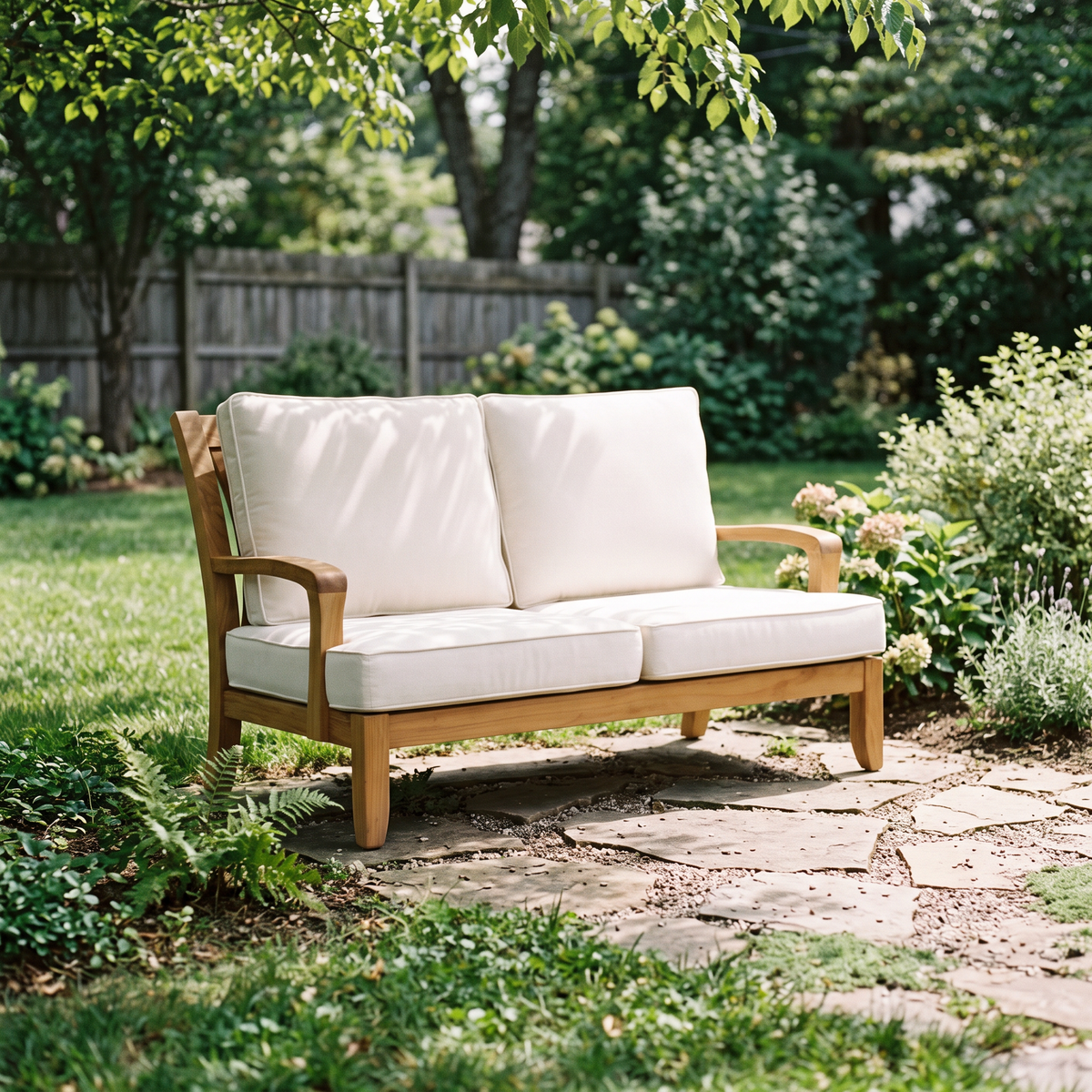 Kingsley Bate Somerset teak deep seating settee