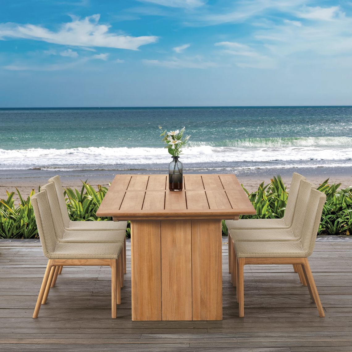 Kingsley Bate Cortona 96" Rectangle Dining Table