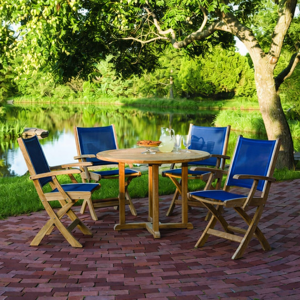 Kingsley Bate Essex Teak 42" Dining Table - Quick Ship