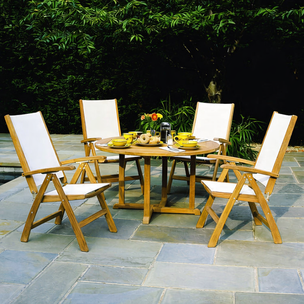 Kingsley Bate Essex Teak 42" Dining Table - Quick Ship