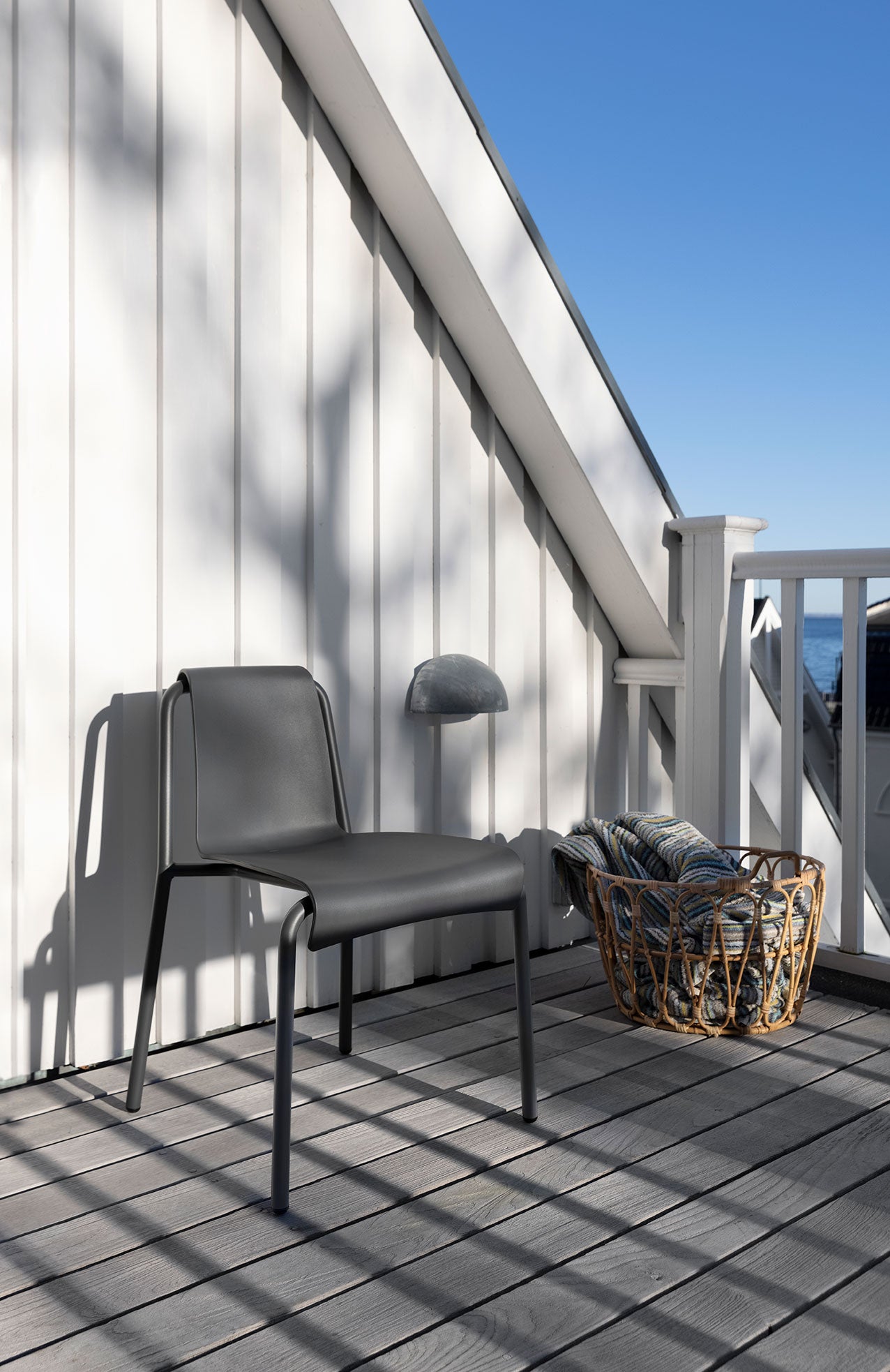Nami Dining Side Chair pictured in Dark Gray