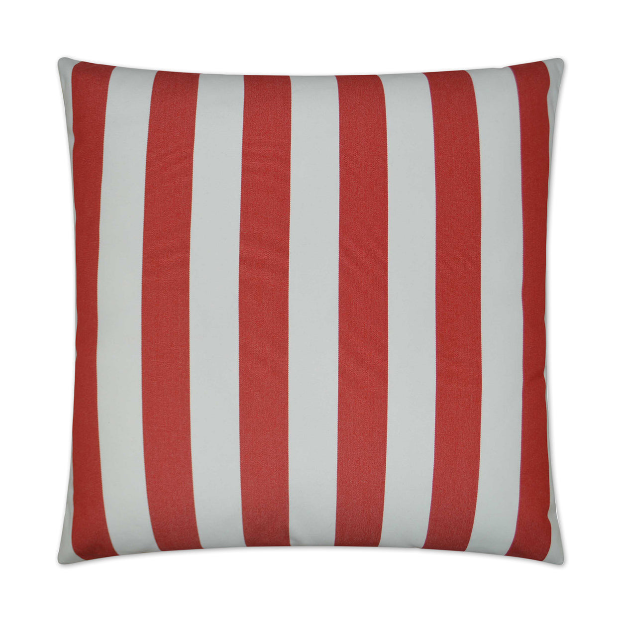 Cafe Stripe Red Outdoor Pillow 22x22