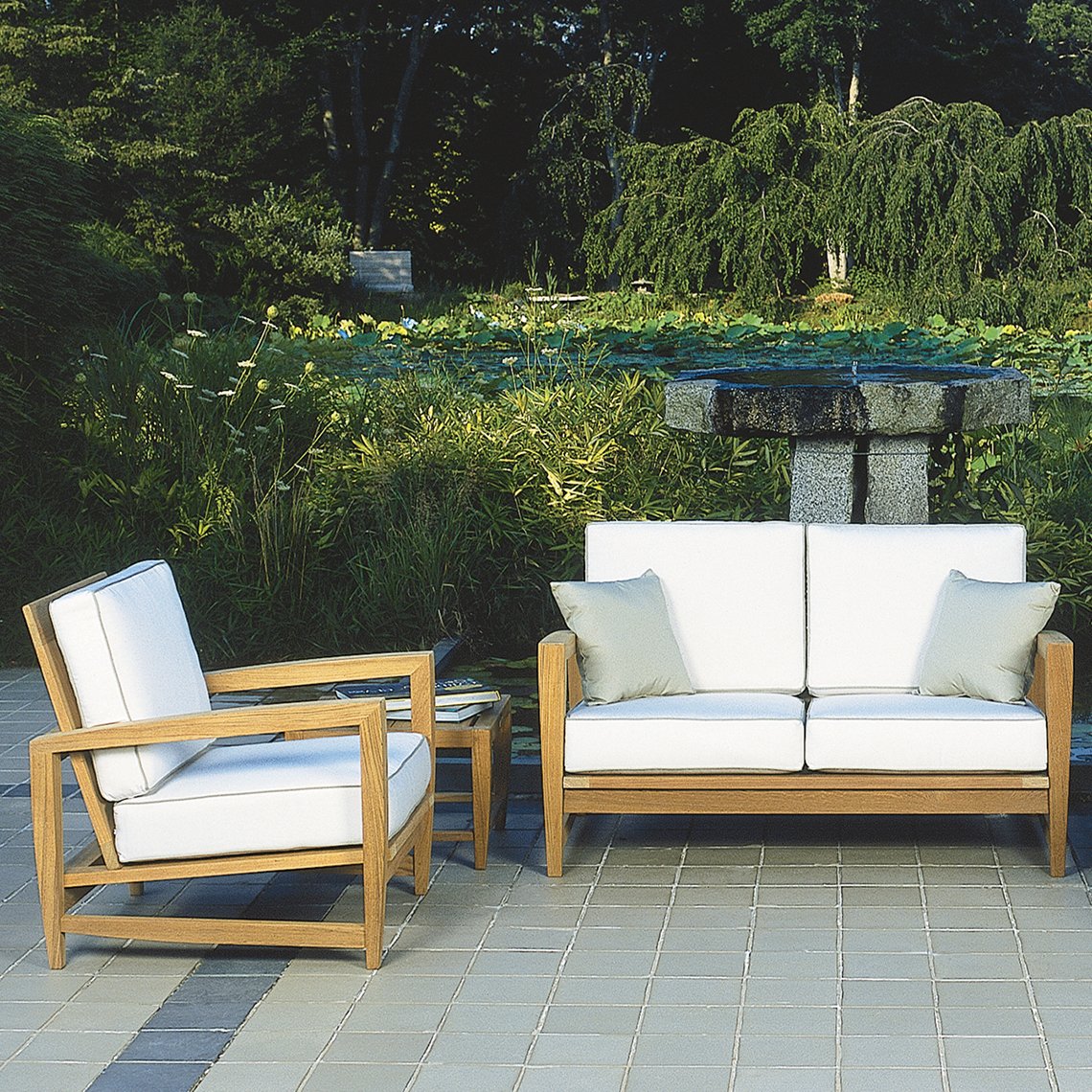 Kingsley Bate Amalfi Teak Deep Seating Settee
