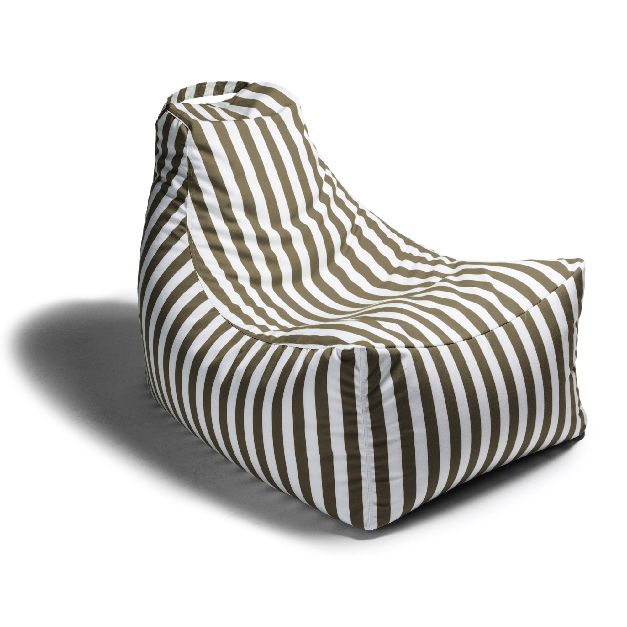Juniper Outdoor Patio Bean Bag Chair - Taupe Sripe
