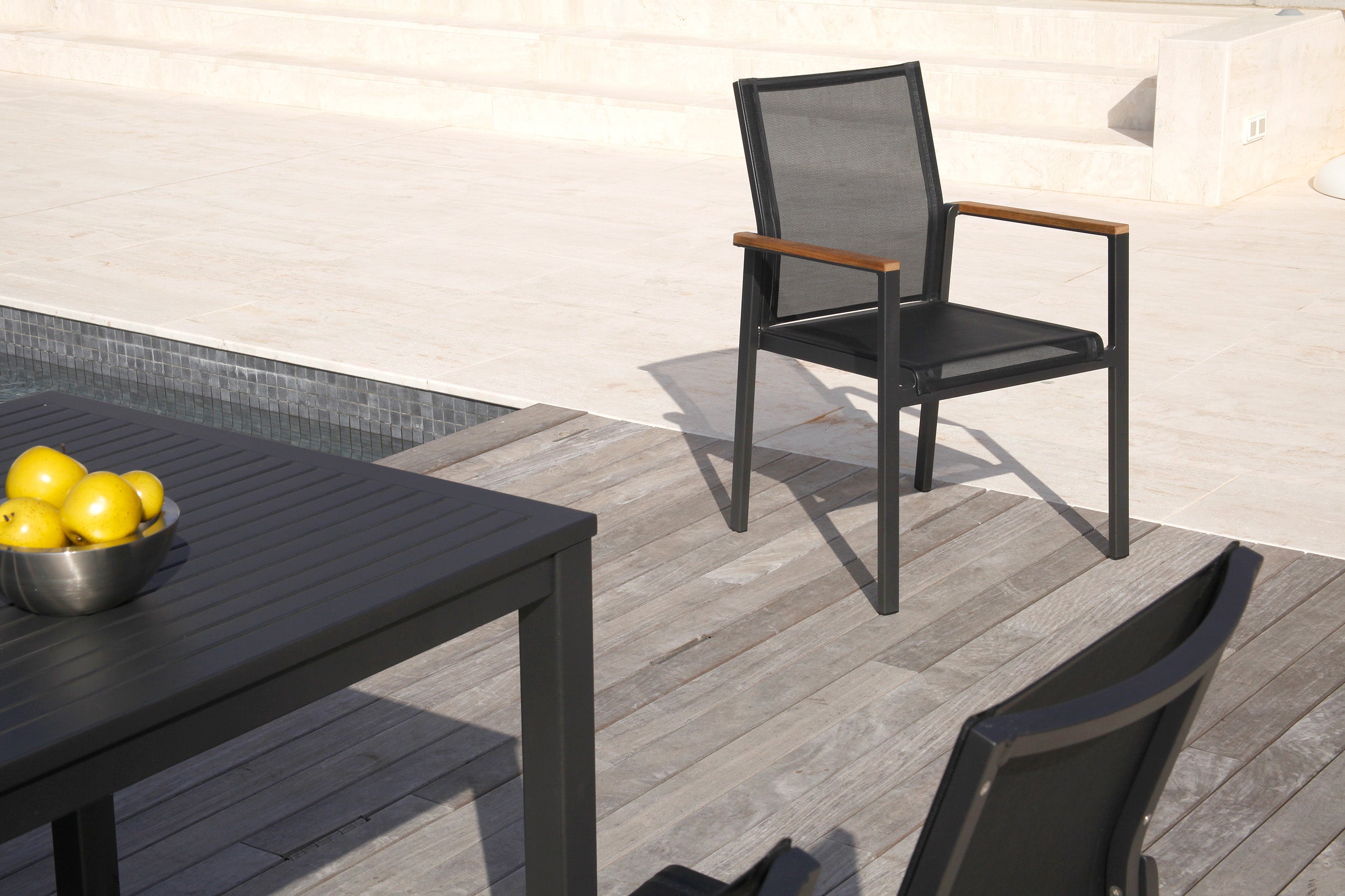 Barlow Tyrie Aura Aluminum Stacking Dining Armchair
