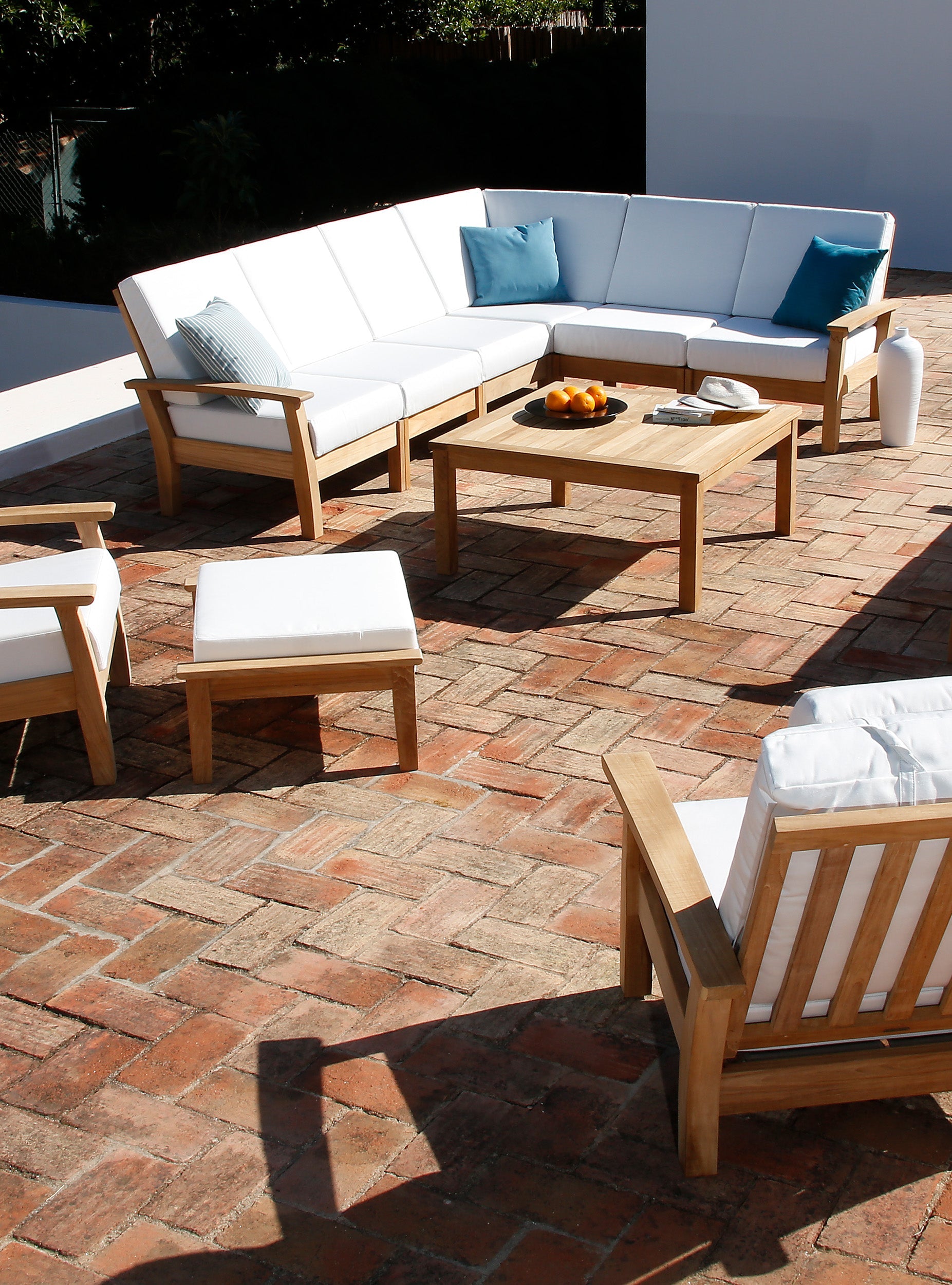 Barlow Tyrie Haven Teak Deep Seating Modular Corner Chair - Thumbnail 3