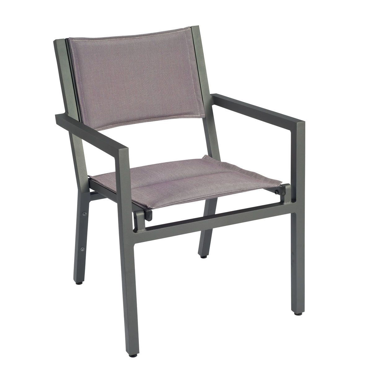 Woodard Palm Coast Aluminum Stackable Padded Sling Dining Chair