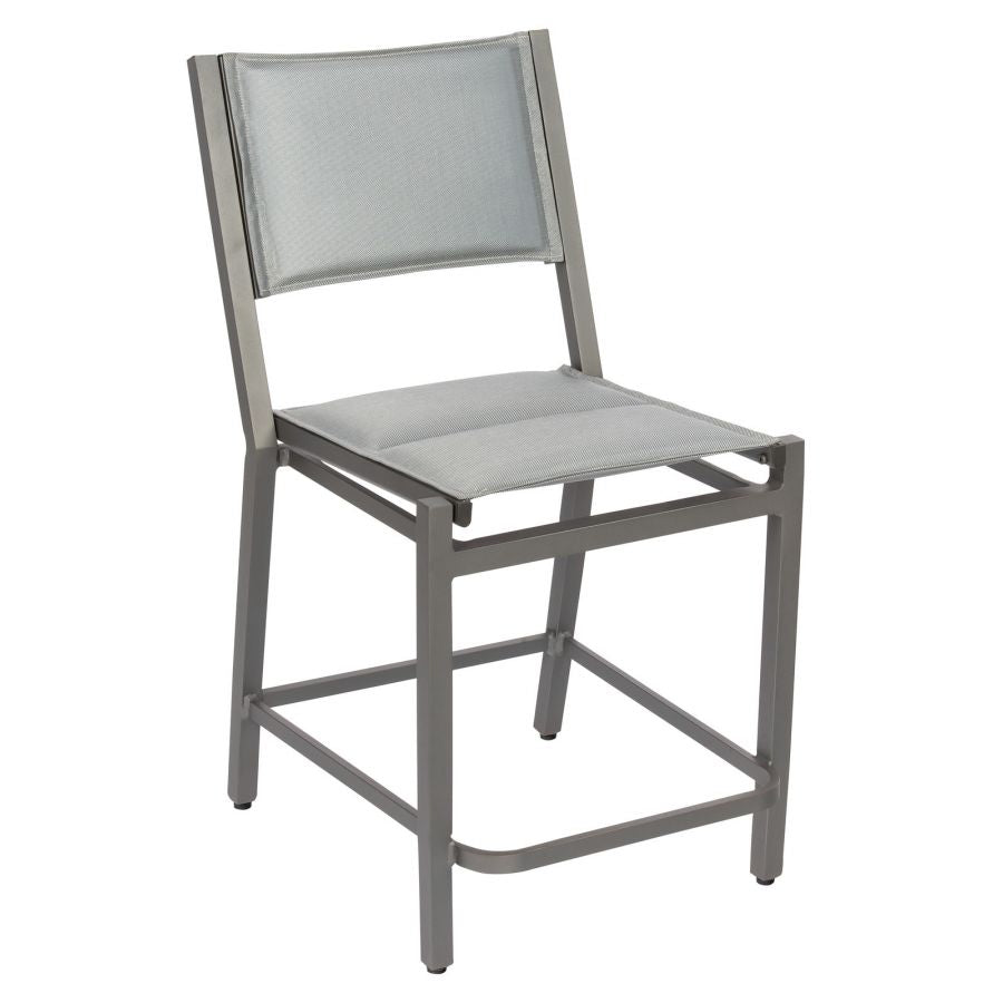 Woodard Palm Coast Aluminum Padded Sling Counter Stool