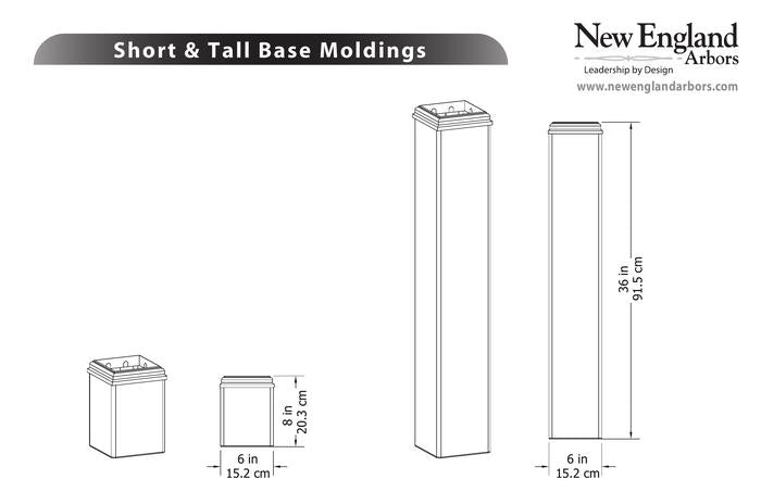 Vita Pergola Base Moldings - 4 pack
