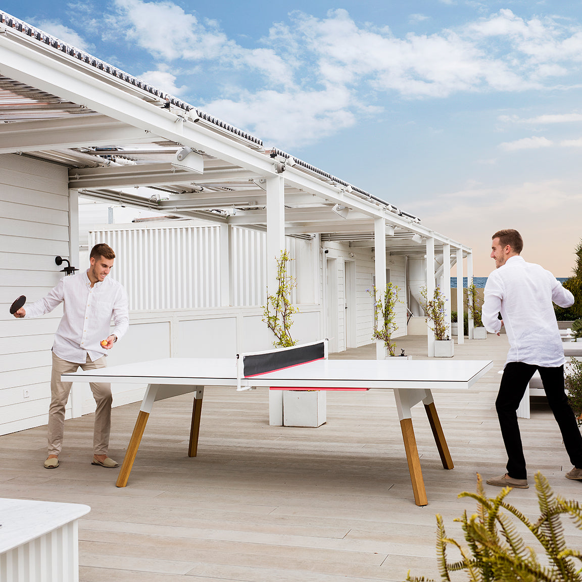 Standard Ping Pong Table - White